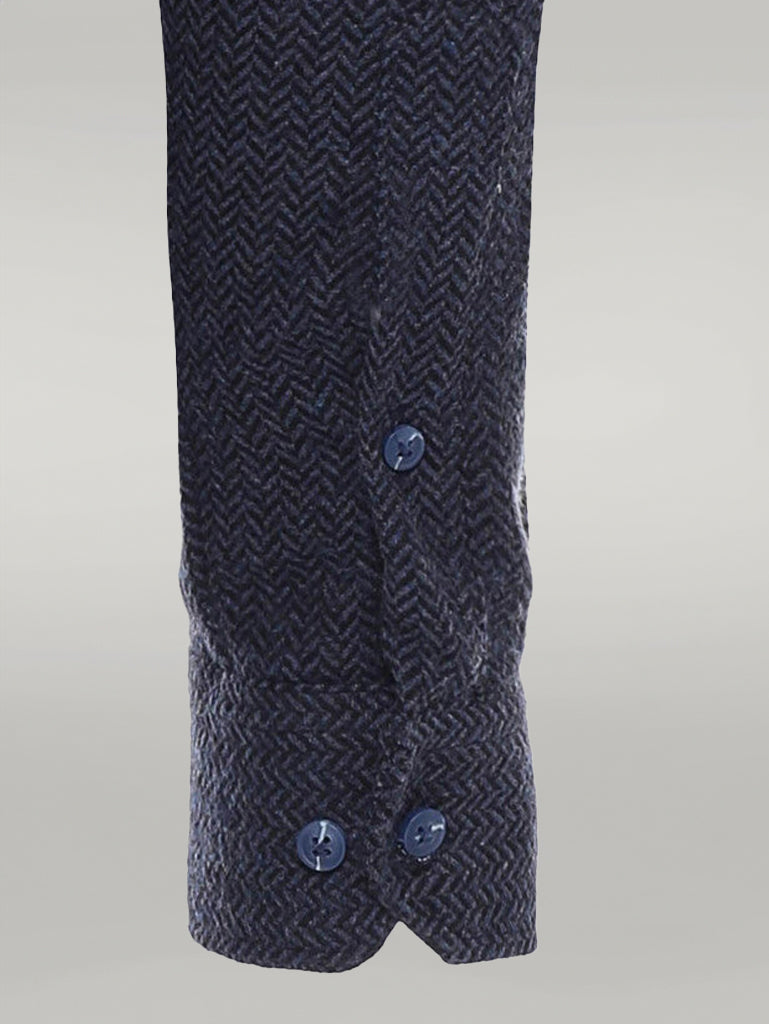 KOALA SYDNEY Winter Navy Blue Patterned Men's Lumberjack Shirt -