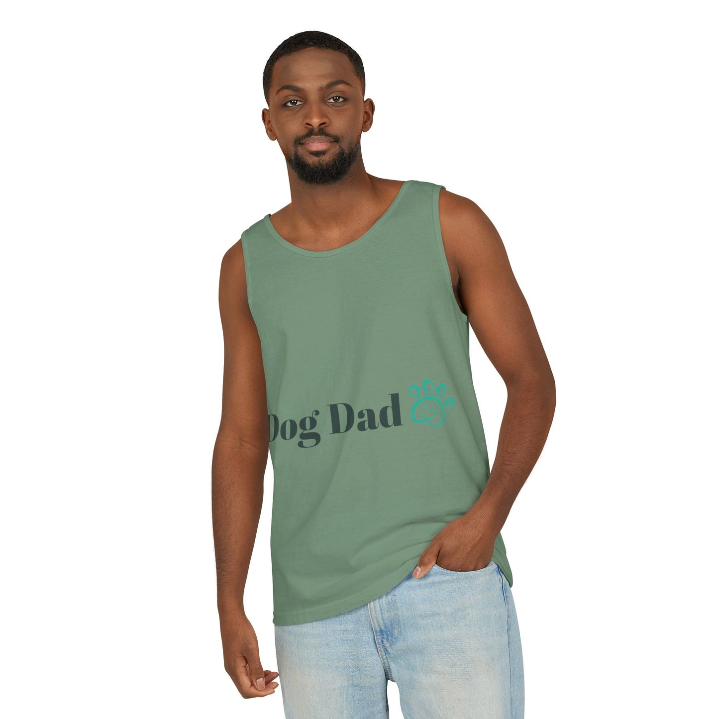Dog Dad Unisex Garment-Dyed Tank Top - Perfect Gift for Pet Lovers