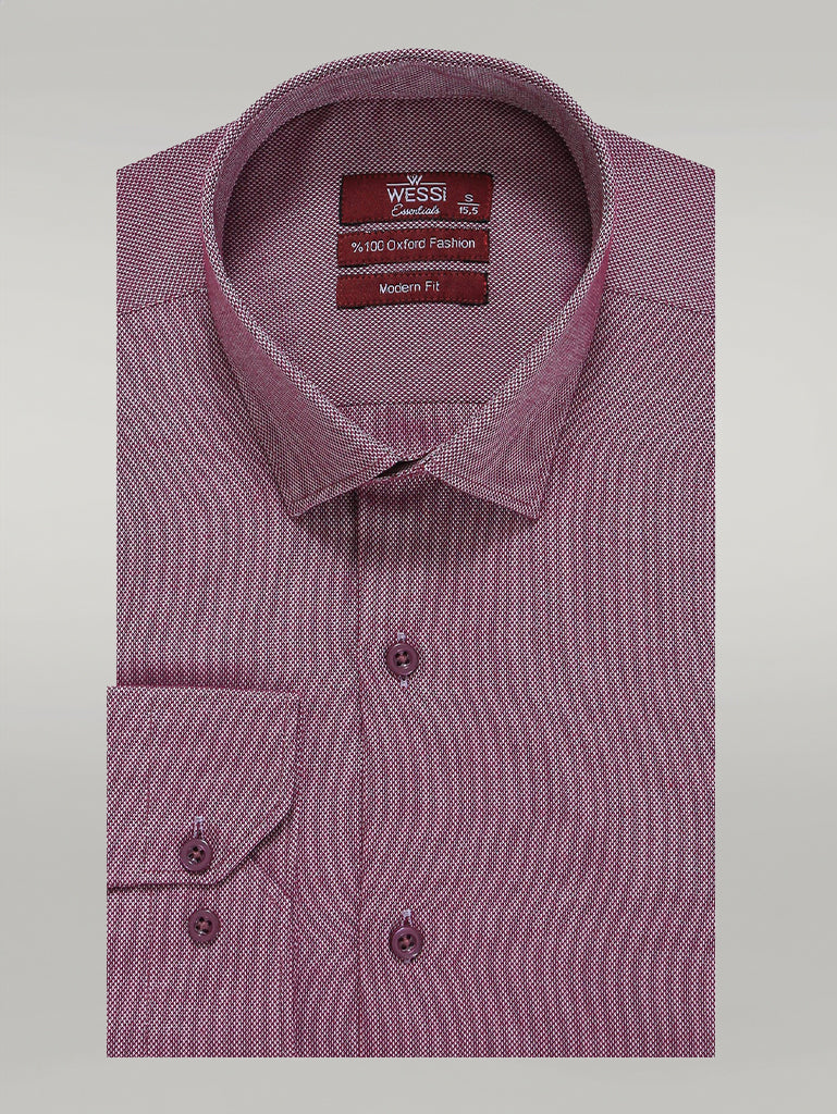 KOALA SYDNEY Burgundy Patterned Long Sleeve Shirt -