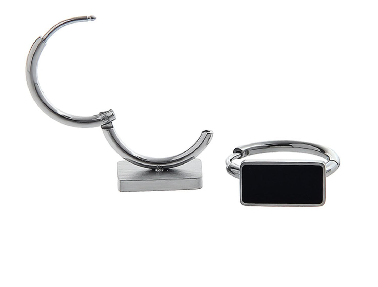 KOALA SYDNEY Colorless Black Oil Drop Earrings