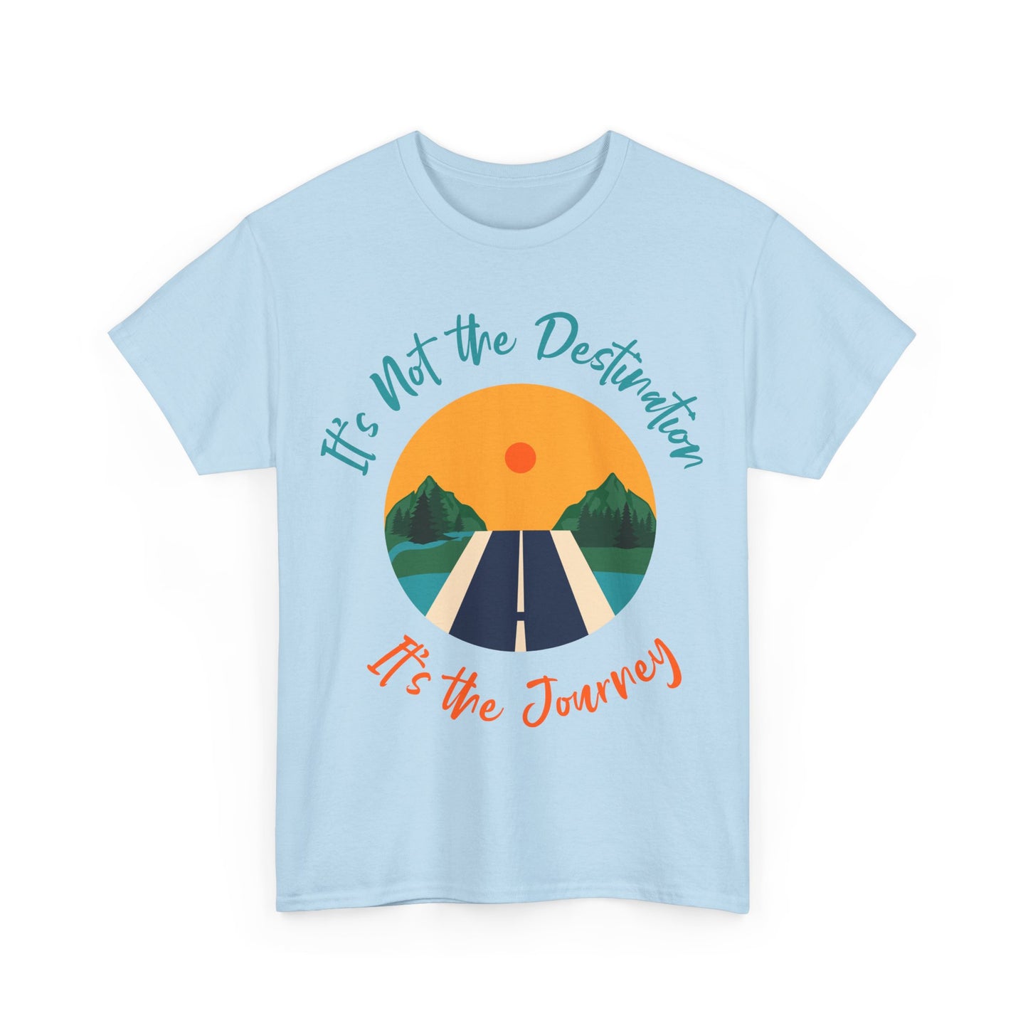 It's Not the Destination Man's Heavy Cotton Tee - Travel Inspiration Shirt