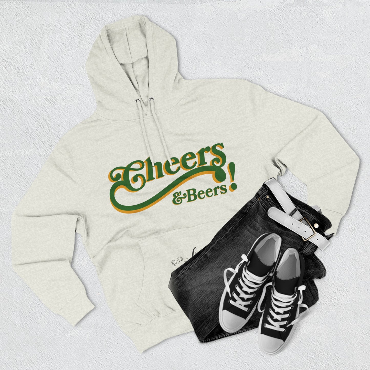 Cheers & Beers Fleece Hoodie for Cozy Gatherings
