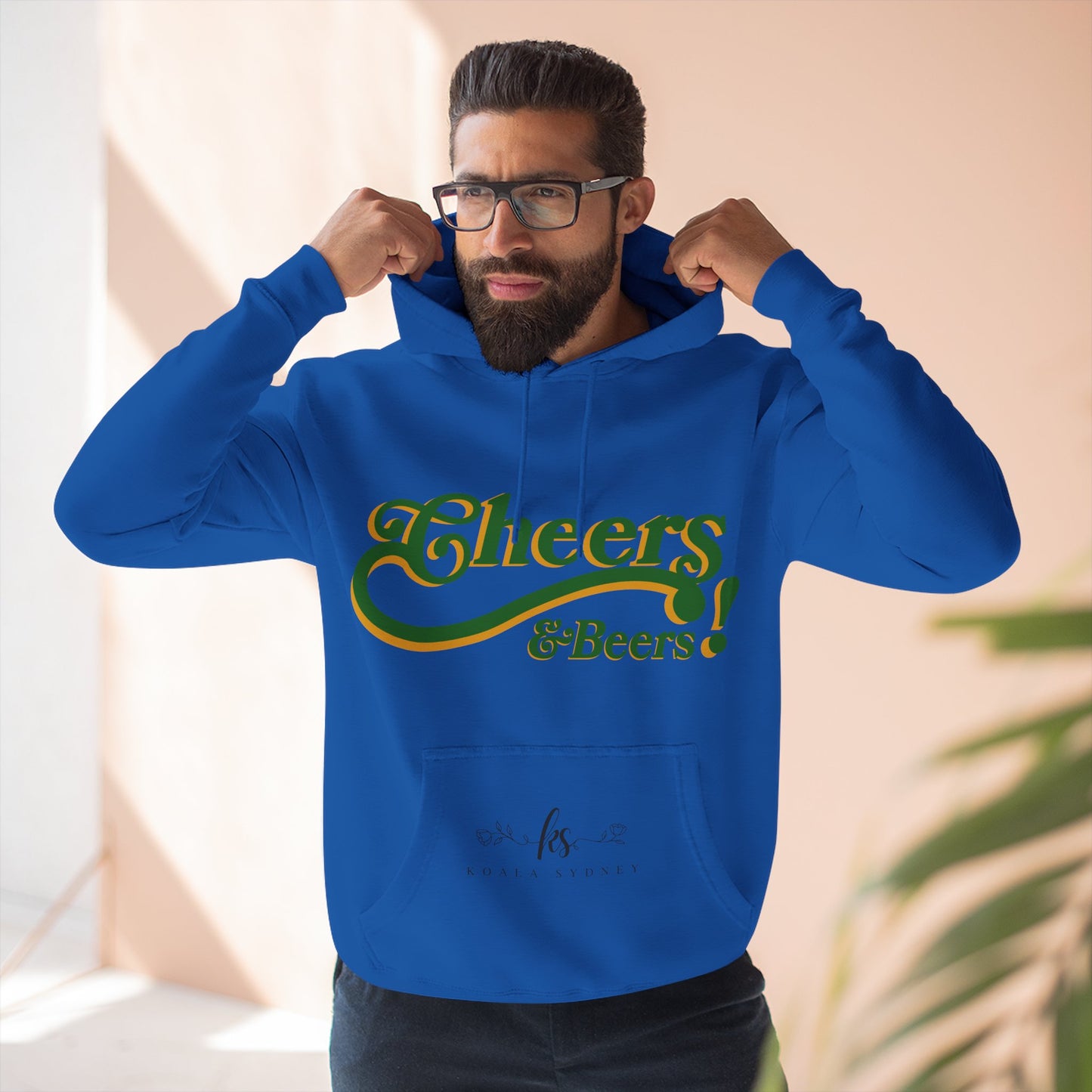 Cheers & Beers Fleece Hoodie for Cozy Gatherings