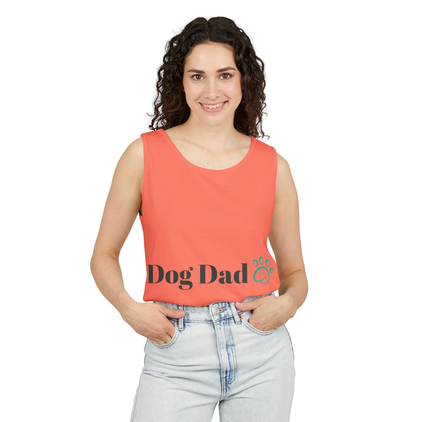 Dog Dad Unisex Garment-Dyed Tank Top - Perfect Gift for Pet Lovers