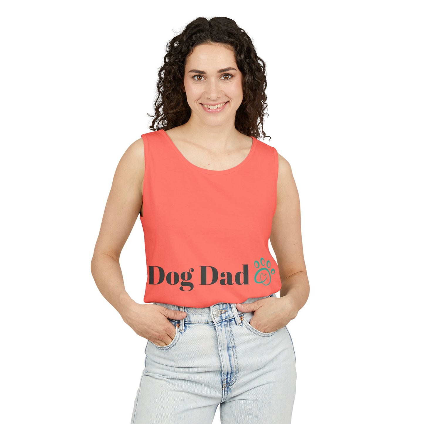 Dog Dad Unisex Garment-Dyed Tank Top - Perfect Gift for Pet Lovers