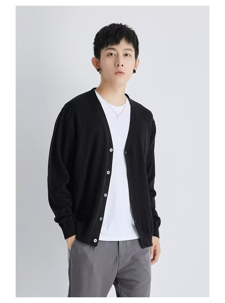 KOALA SYDNEY Men’s Loose Knit Cardigans Casual Button-Up Sweater