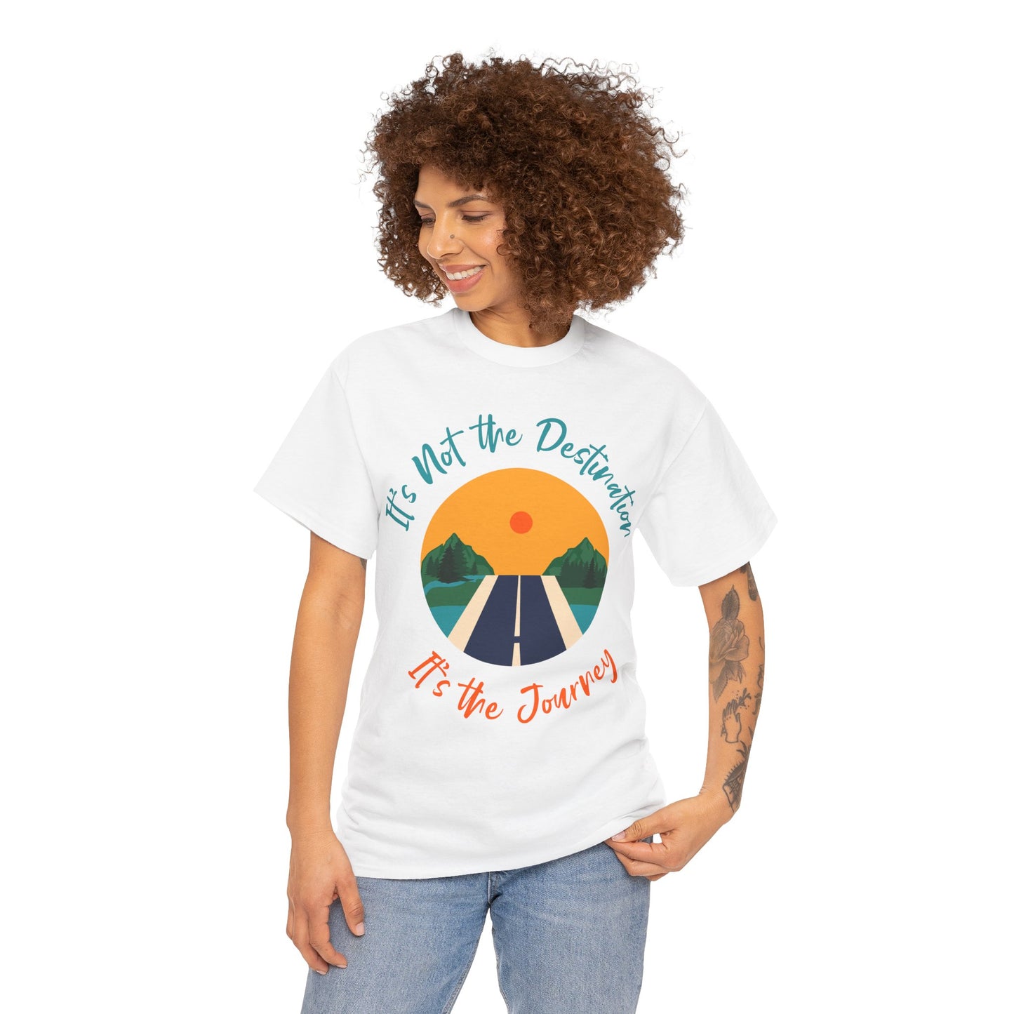 It's Not the Destination Unisex Heavy Cotton Tee - Travel Inspiration Shirt