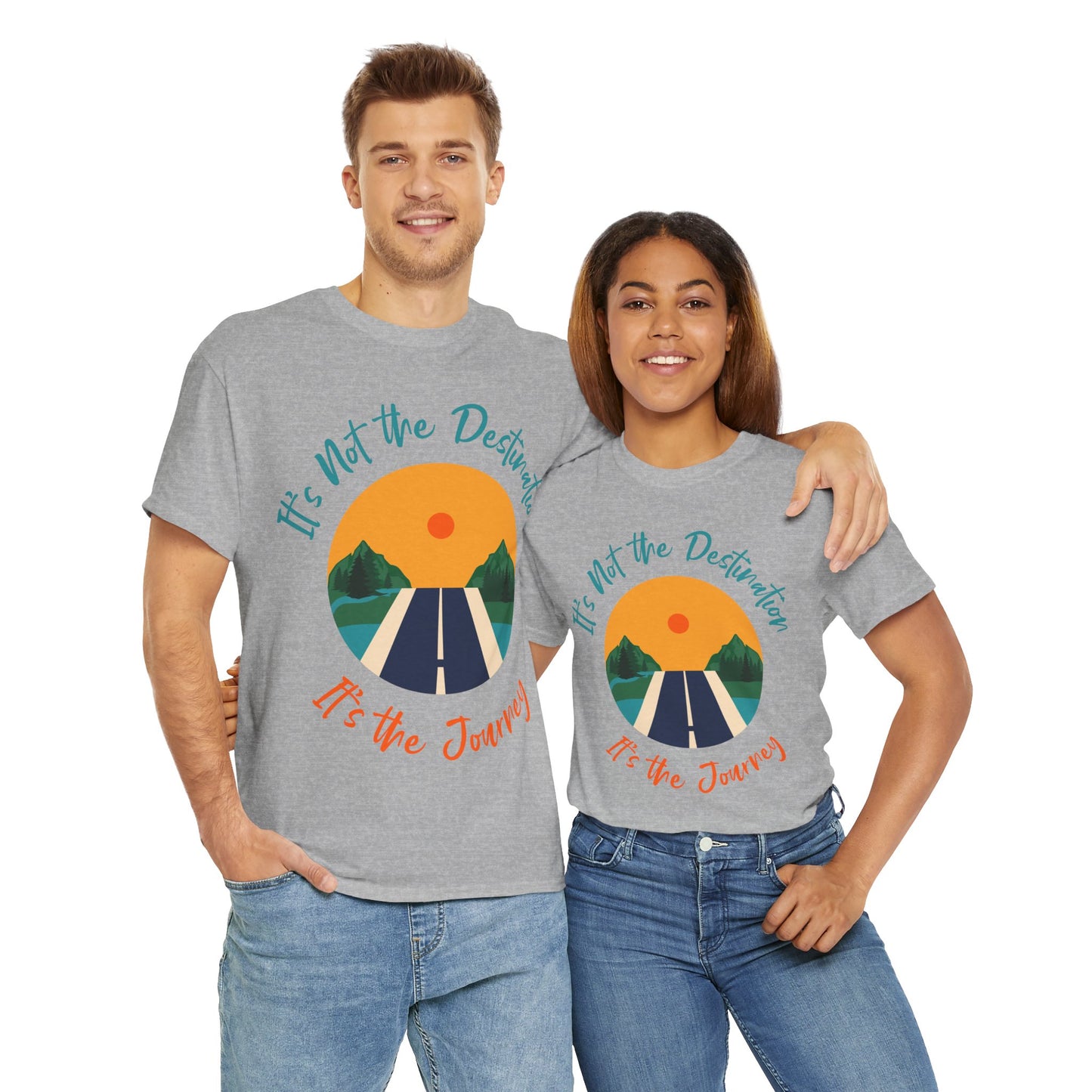 It's Not the Destination Unisex Heavy Cotton Tee - Travel Inspiration Shirt