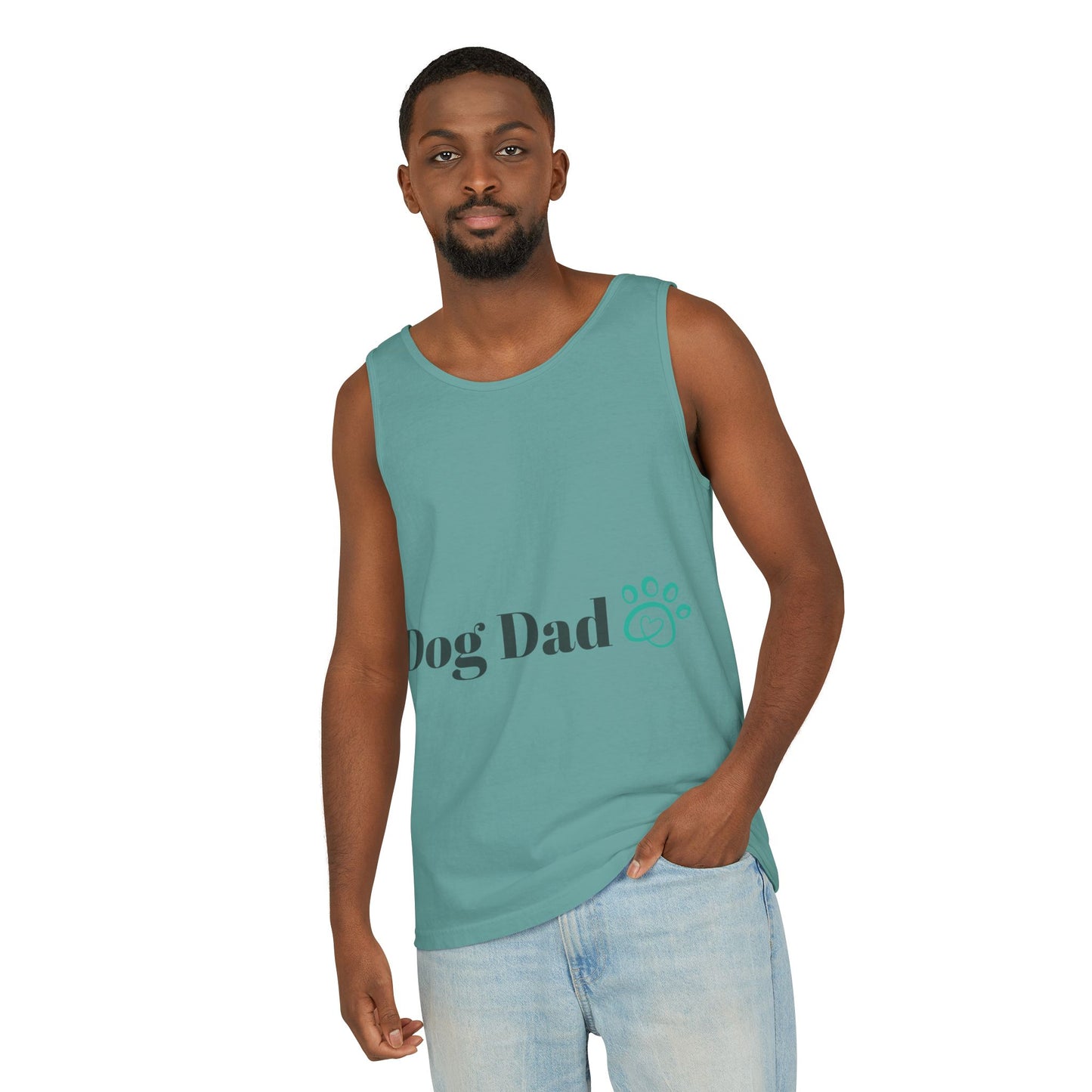 Dog Dad Unisex Garment-Dyed Tank Top - Perfect Gift for Pet Lovers