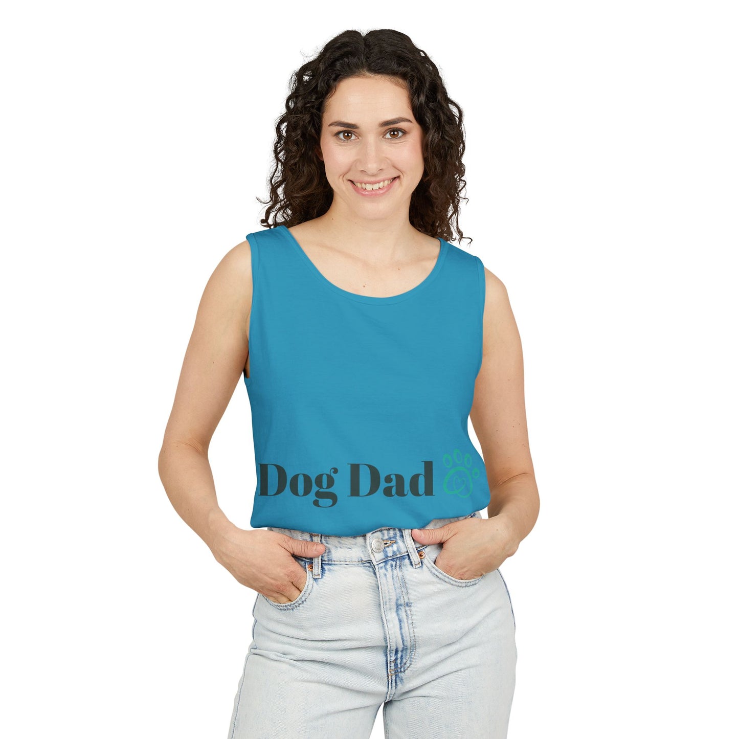 Dog Dad Unisex Garment-Dyed Tank Top - Perfect Gift for Pet Lovers