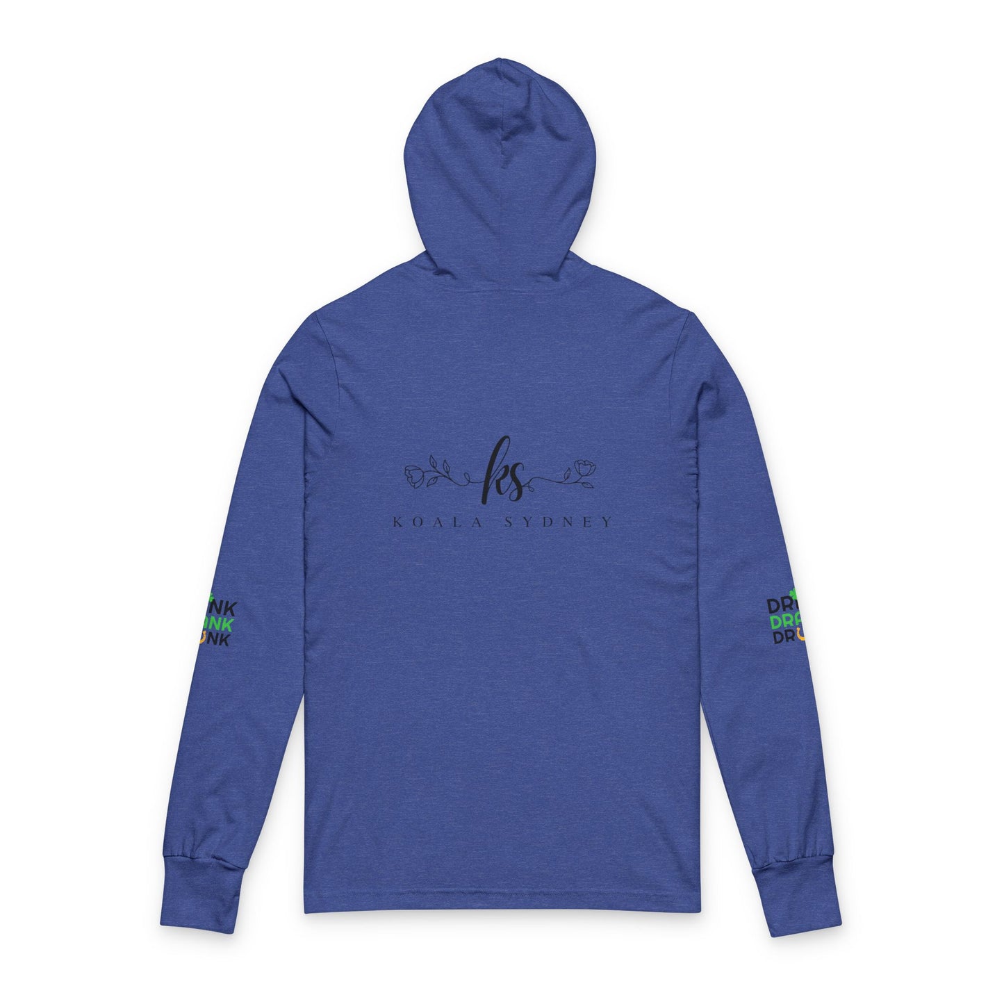 St. Patrick's Day Man Hooded Long Sleeve Tee - 'Drink Drank Drunk'