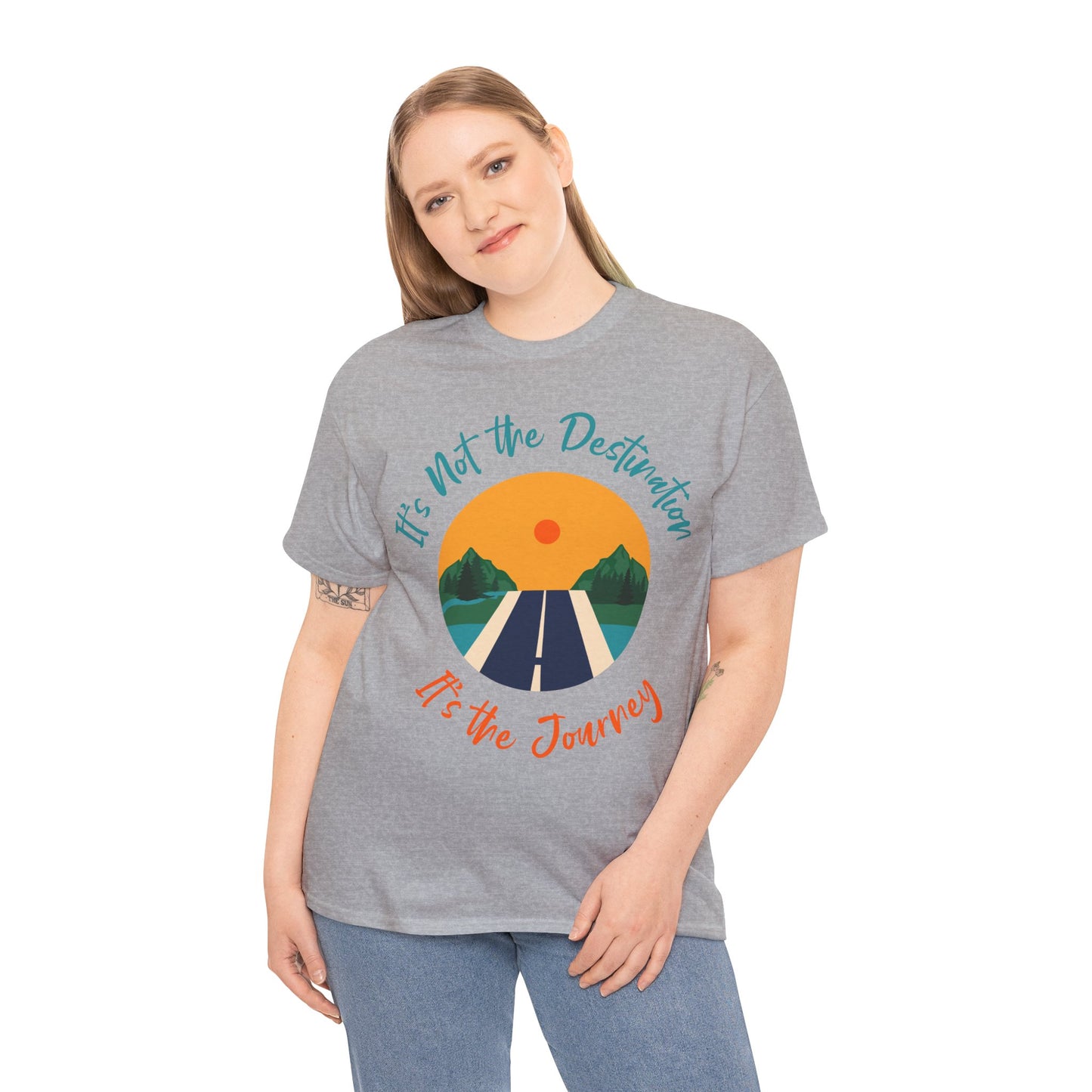 It's Not the Destination Unisex Heavy Cotton Tee - Travel Inspiration Shirt