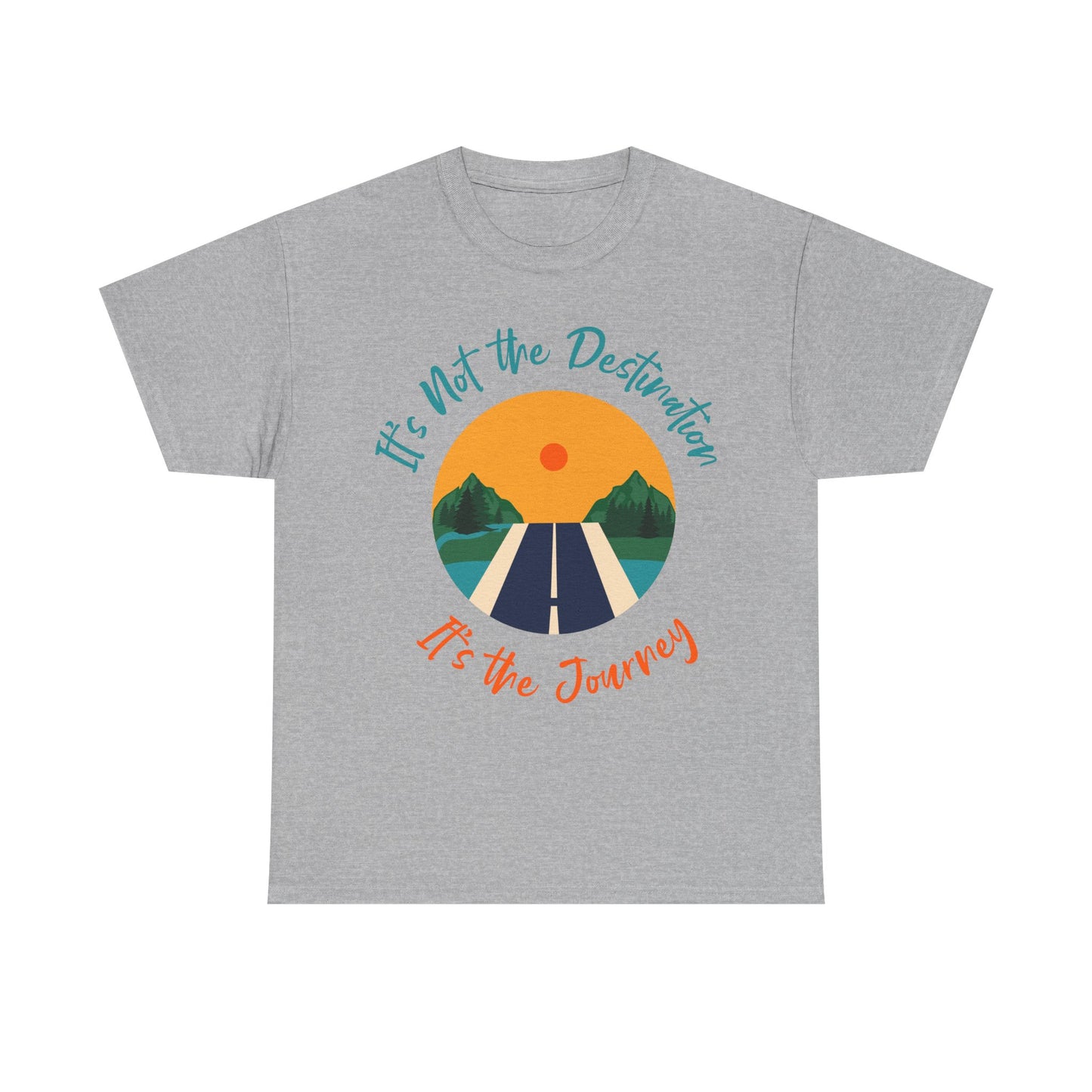 It's Not the Destination Man's Heavy Cotton Tee - Travel Inspiration Shirt