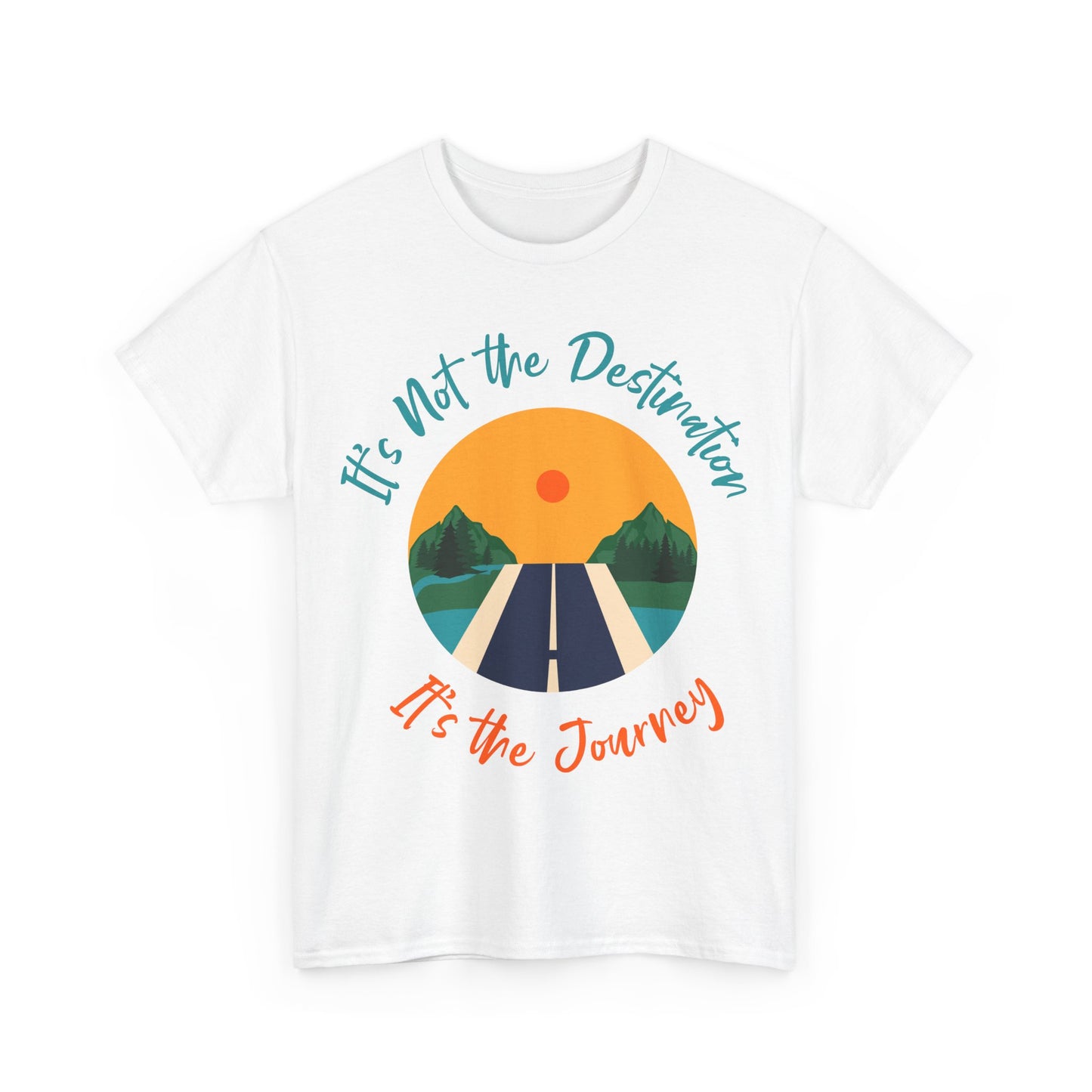 It's Not the Destination Man's Heavy Cotton Tee - Travel Inspiration Shirt