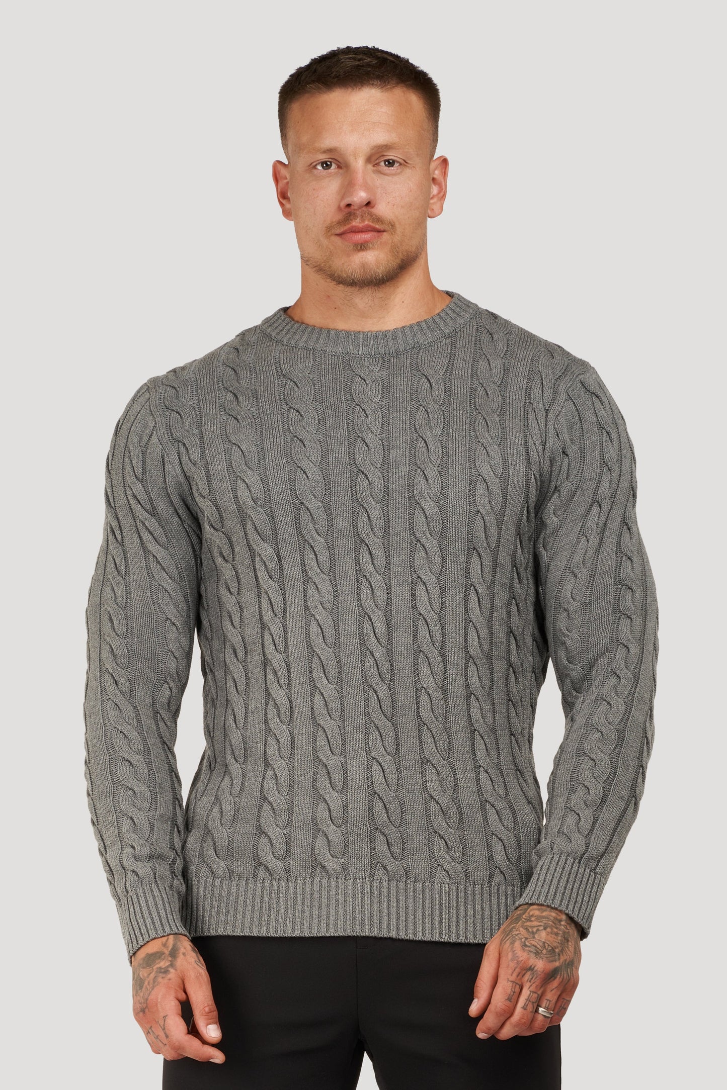 Cable Knit Crew Sweater