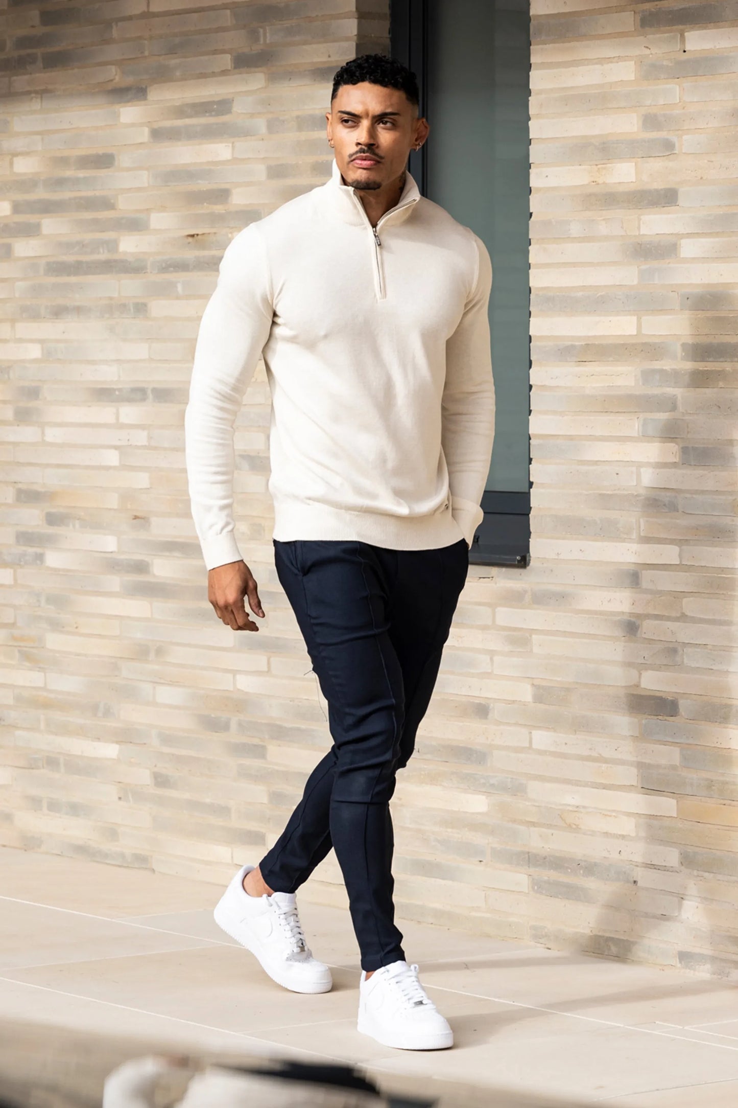 THE SANTONI HALF ZIP SWEATER