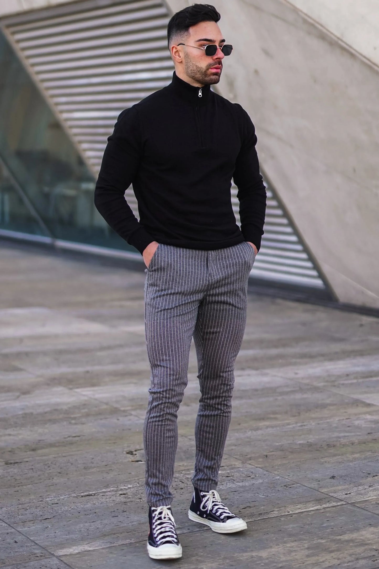 THE SANTONI HALF ZIP SWEATER