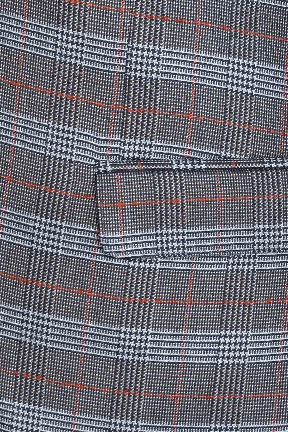 Checked Single Button Brown Men Blazer - Wessi