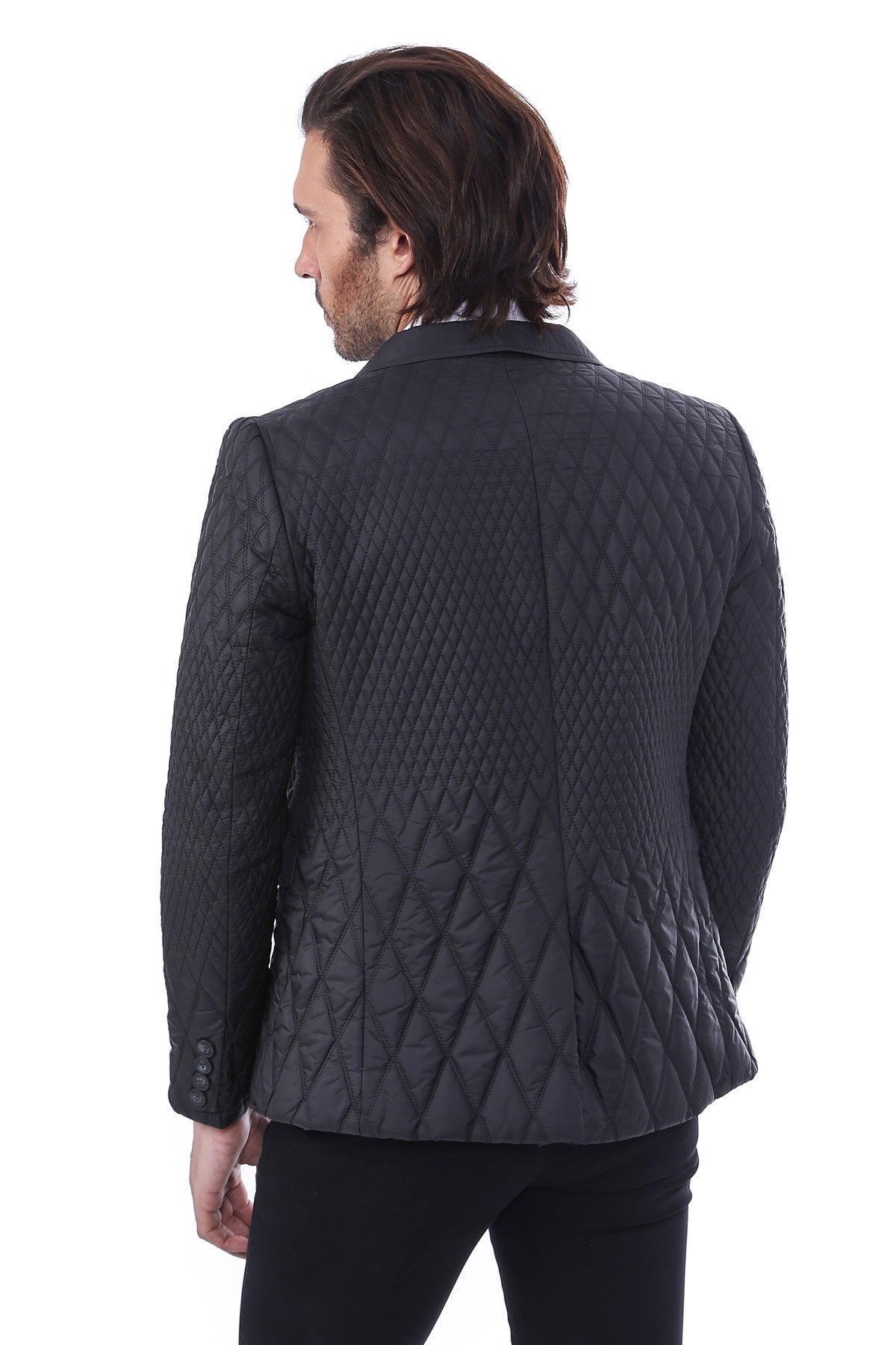 KOALA SYDNEY 3 Pockets 2 Button Quilted Coat Jacket Black Short Coat-Wessi