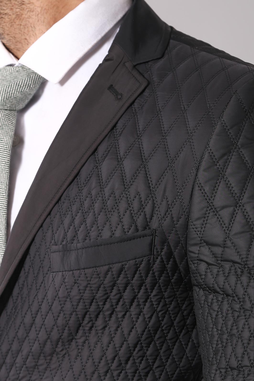 KOALA SYDNEY 3 Pockets 2 Button Quilted Coat Jacket Black Short Coat-Wessi