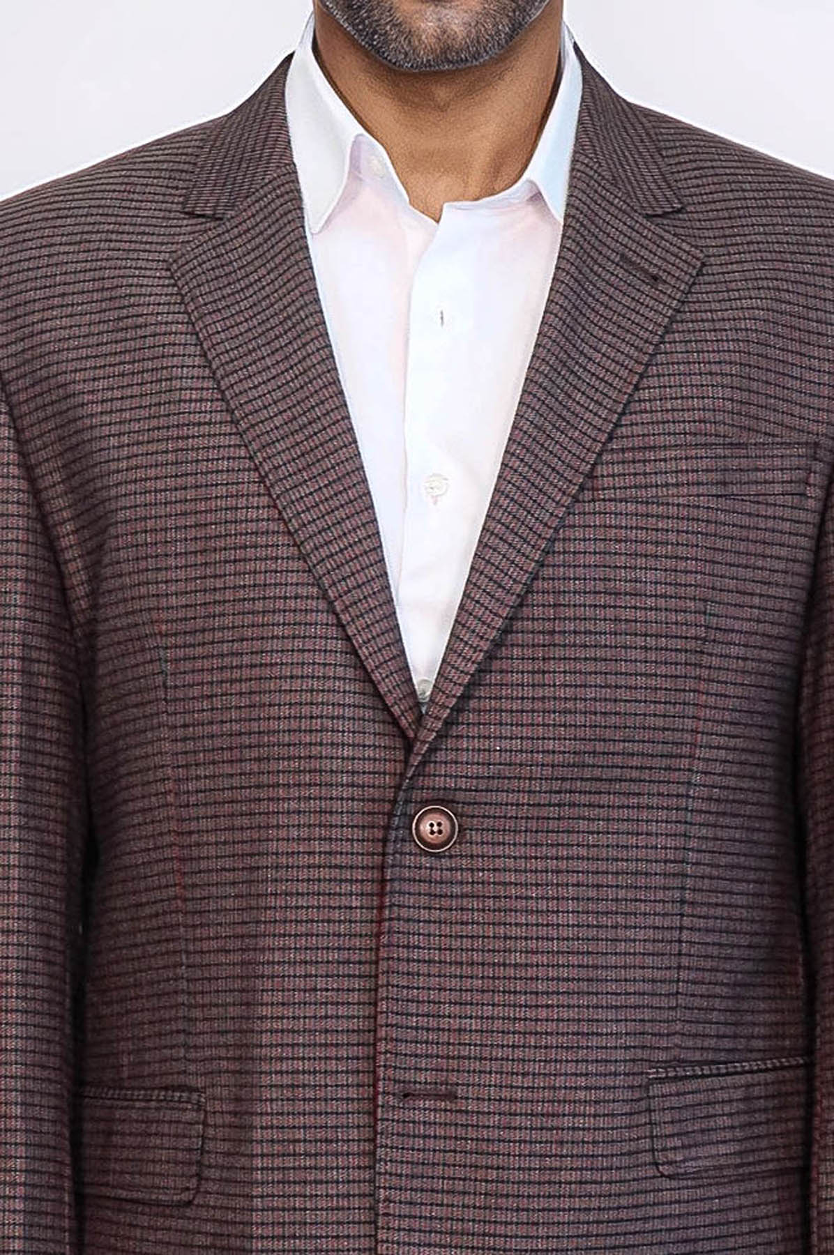 KOALA SYDNEY 4 Drop Checkered Burgundy Jacket-Wessi