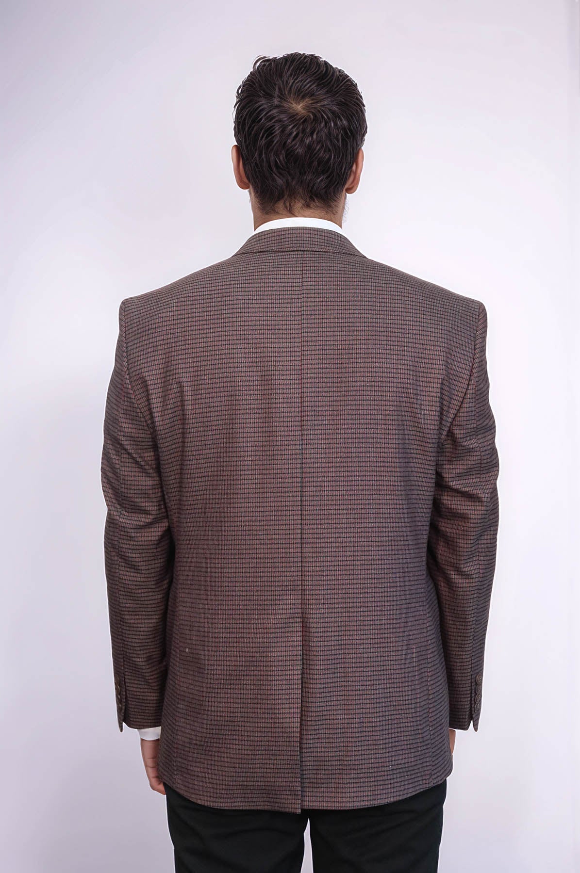 KOALA SYDNEY 4 Drop Checkered Burgundy Jacket-Wessi