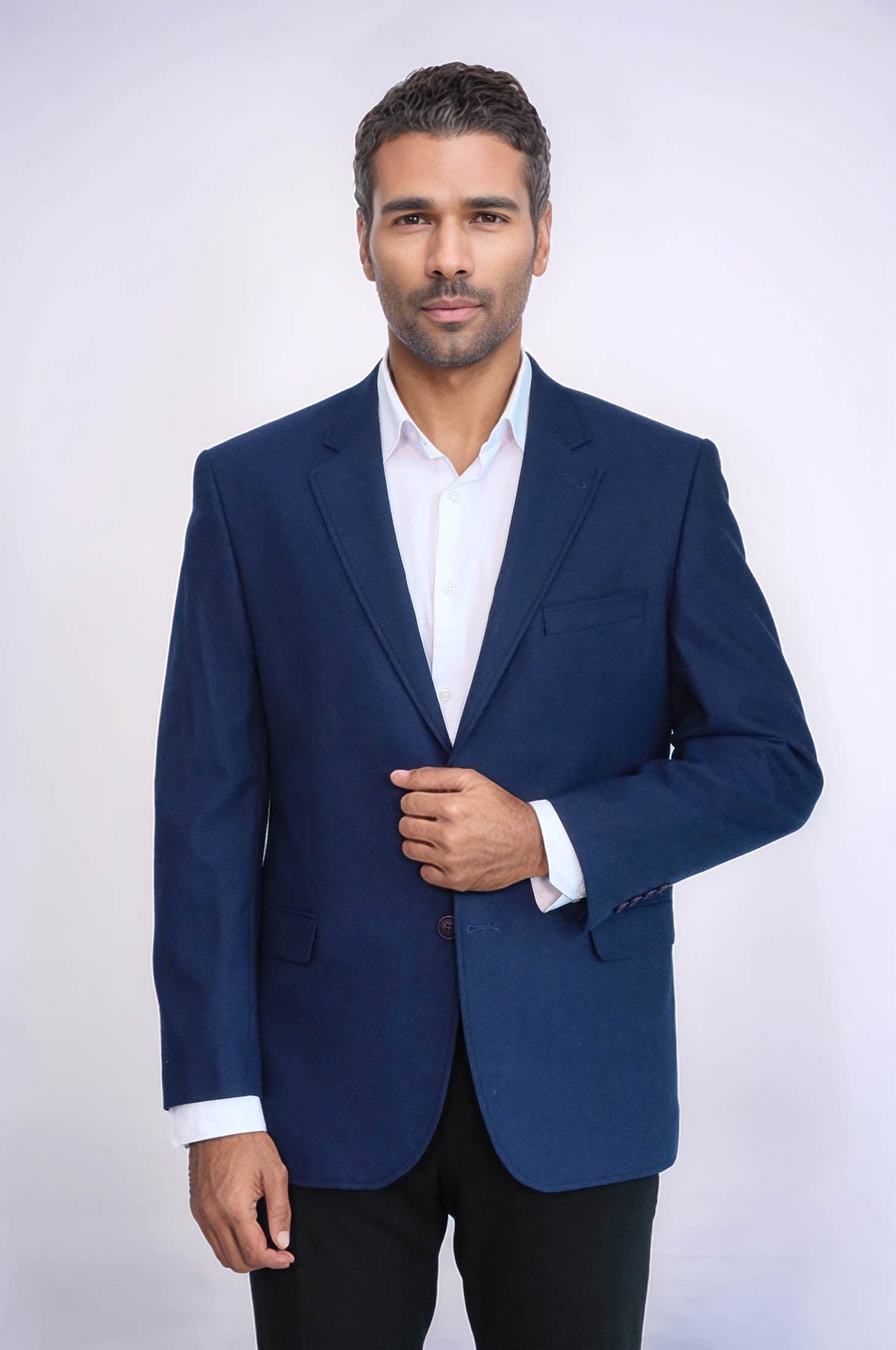 4 Drop Cachet Sax Blue Men Blazer - Wessi
