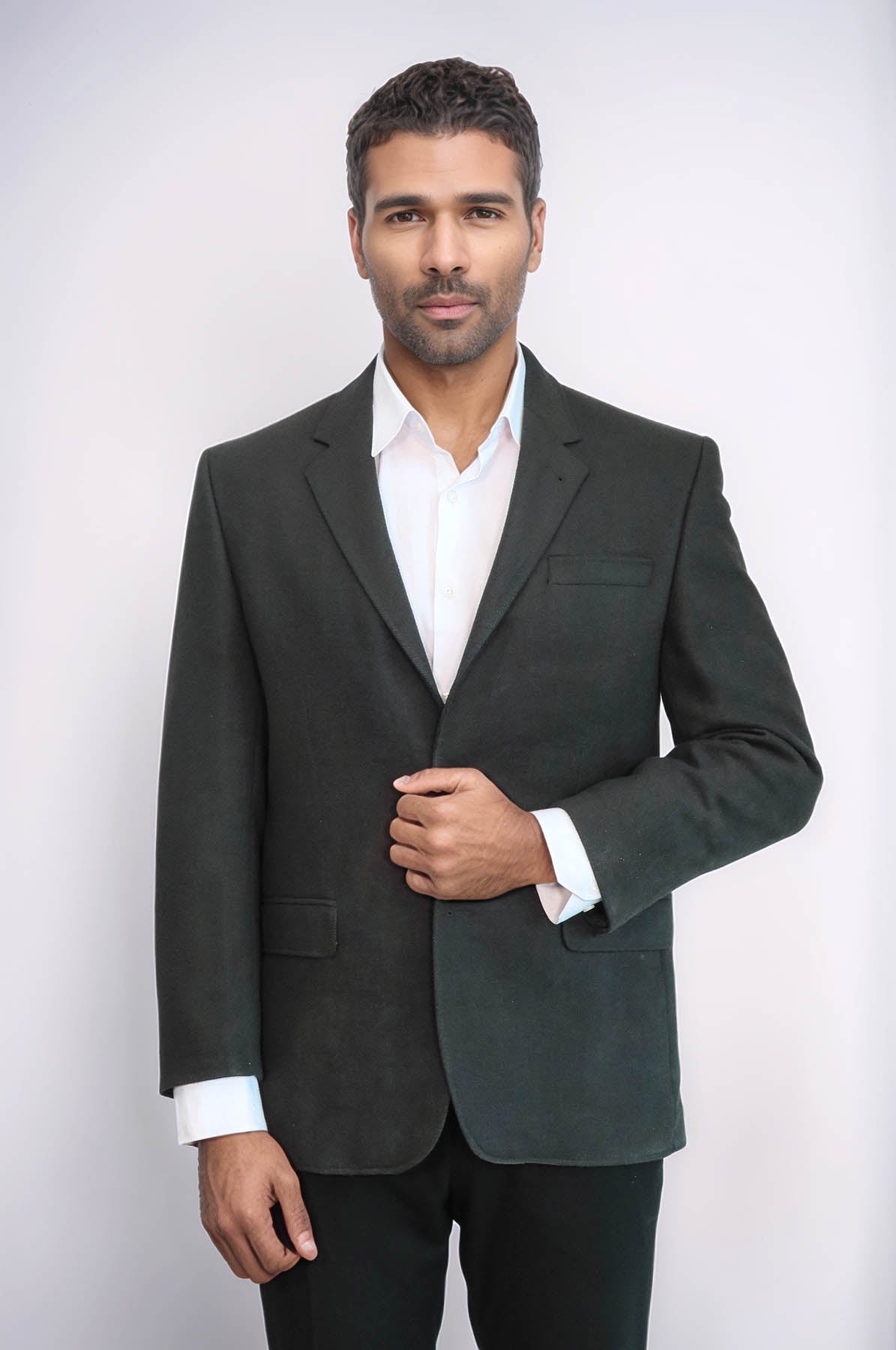 4 Drop Cachet Dark Green Men Blazer