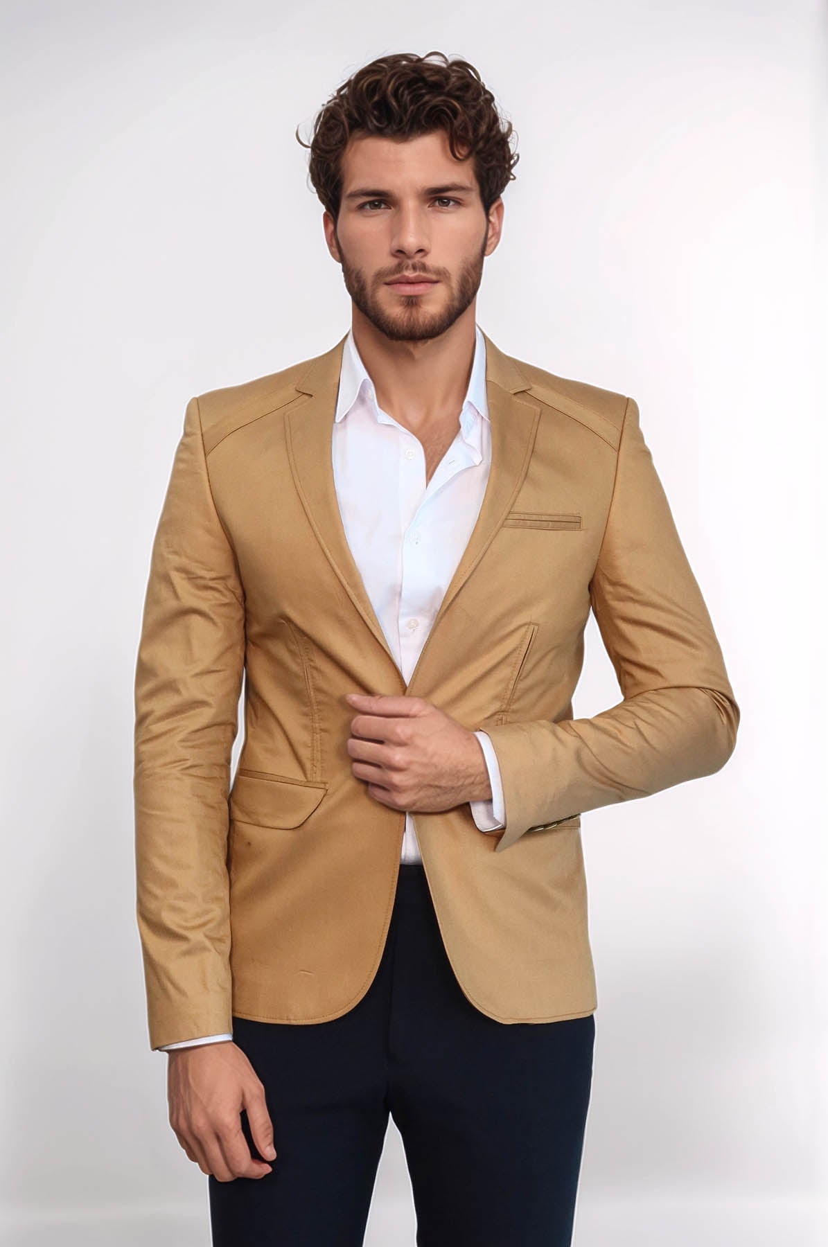 KOALA SYDNEY 3 pocket Single Button Cotton Tan Jacket-Wessi