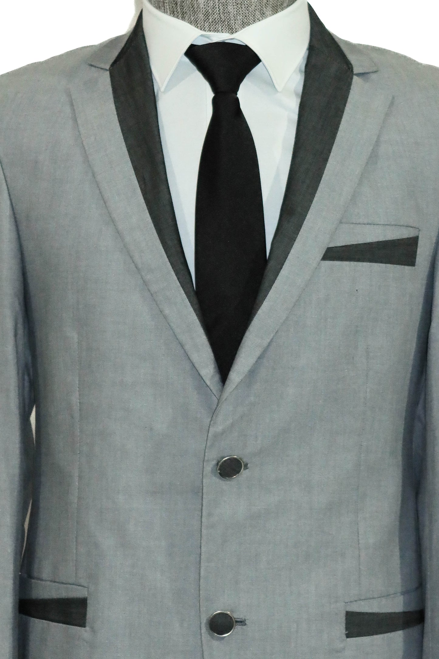 KOALA SYDNEY 3 Pockets 2 Buttons Cross Piping Grey Jacket-Wessi