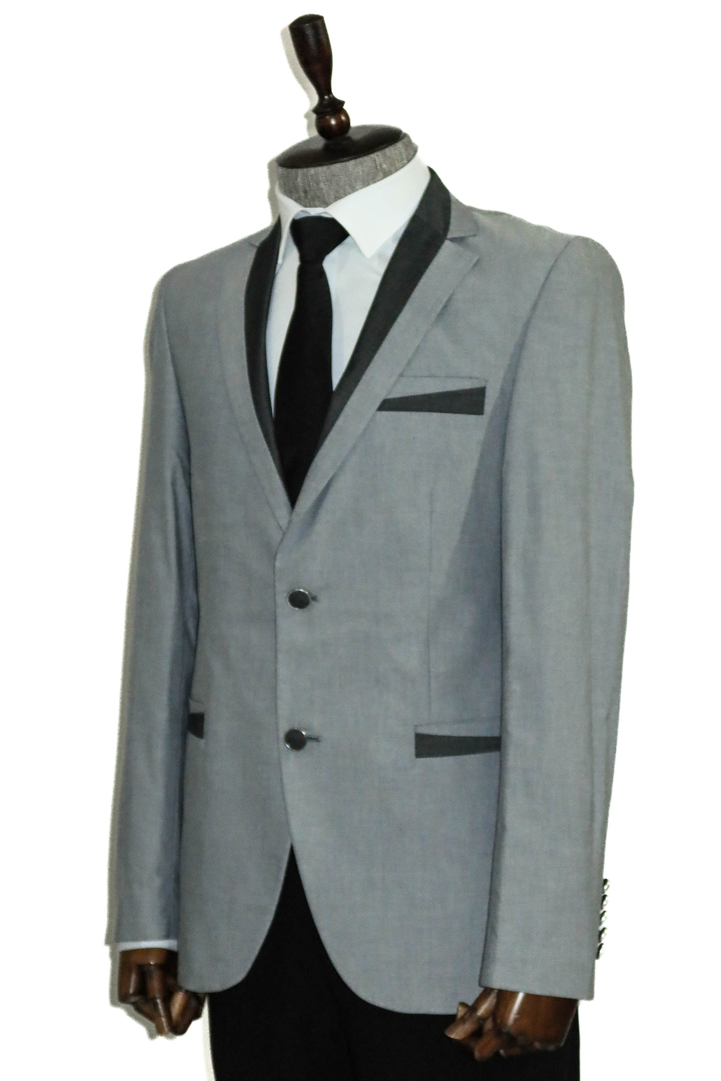 KOALA SYDNEY 3 Pockets 2 Buttons Cross Piping Grey Jacket-Wessi