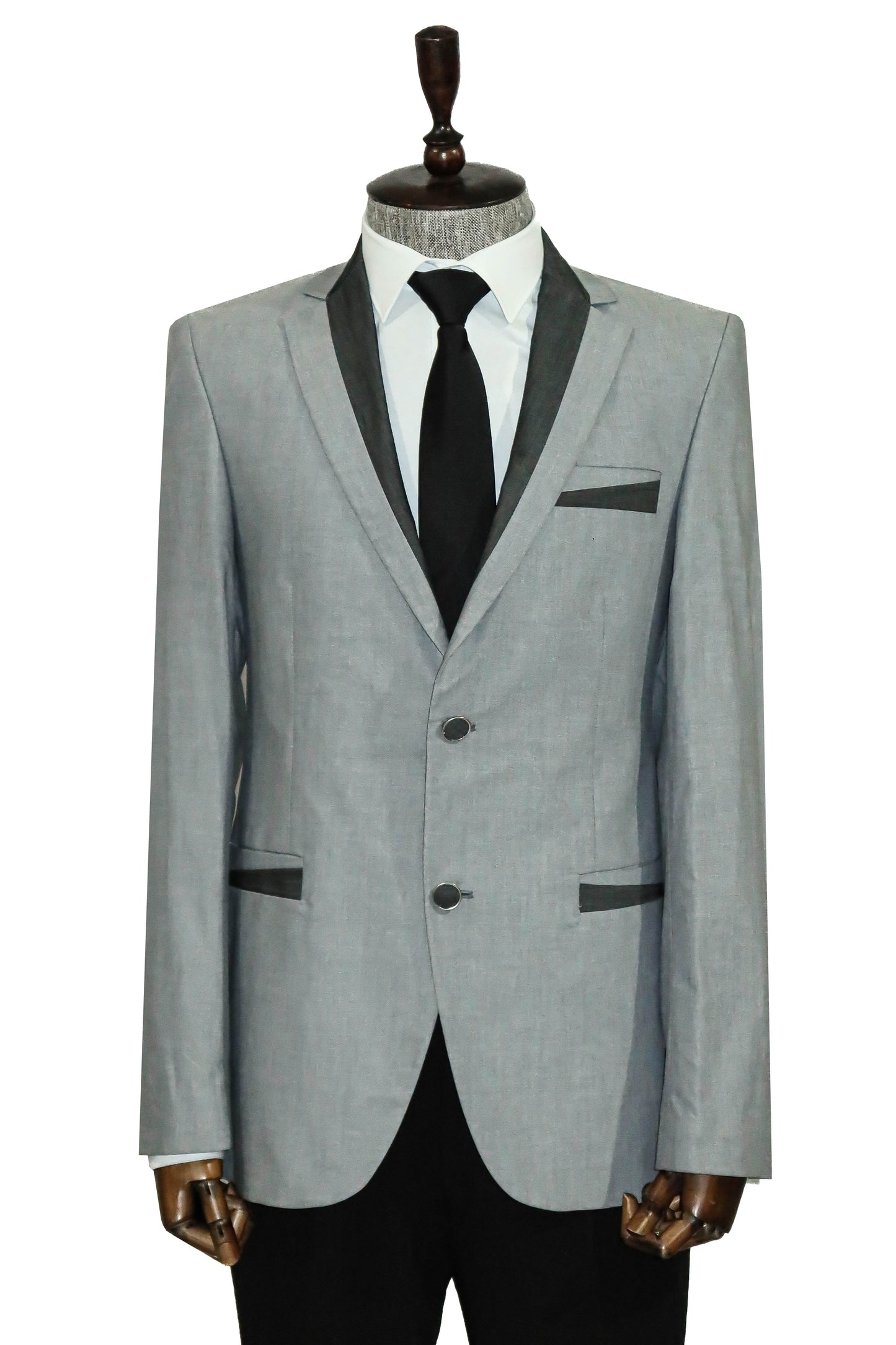 KOALA SYDNEY 3 Pockets 2 Buttons Cross Piping Grey Jacket-Wessi