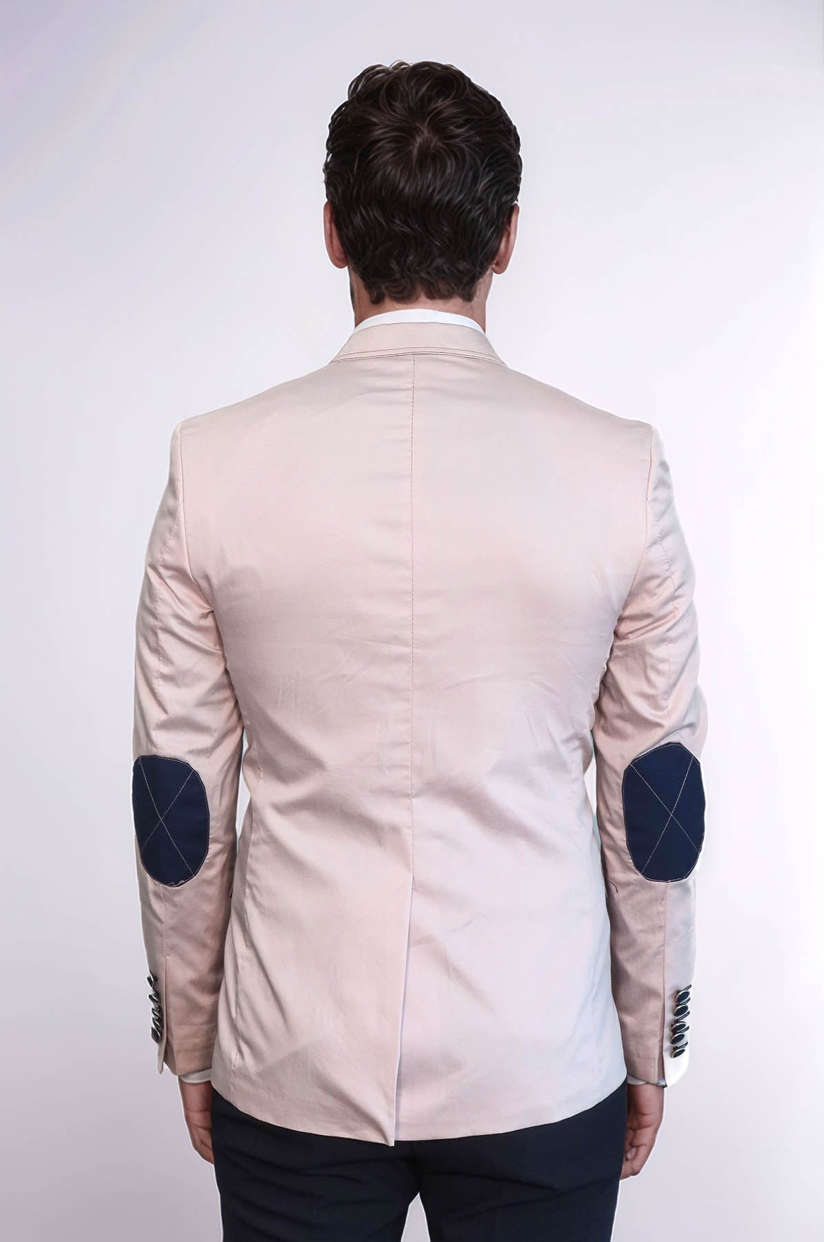 Patched Light Beige Blazer