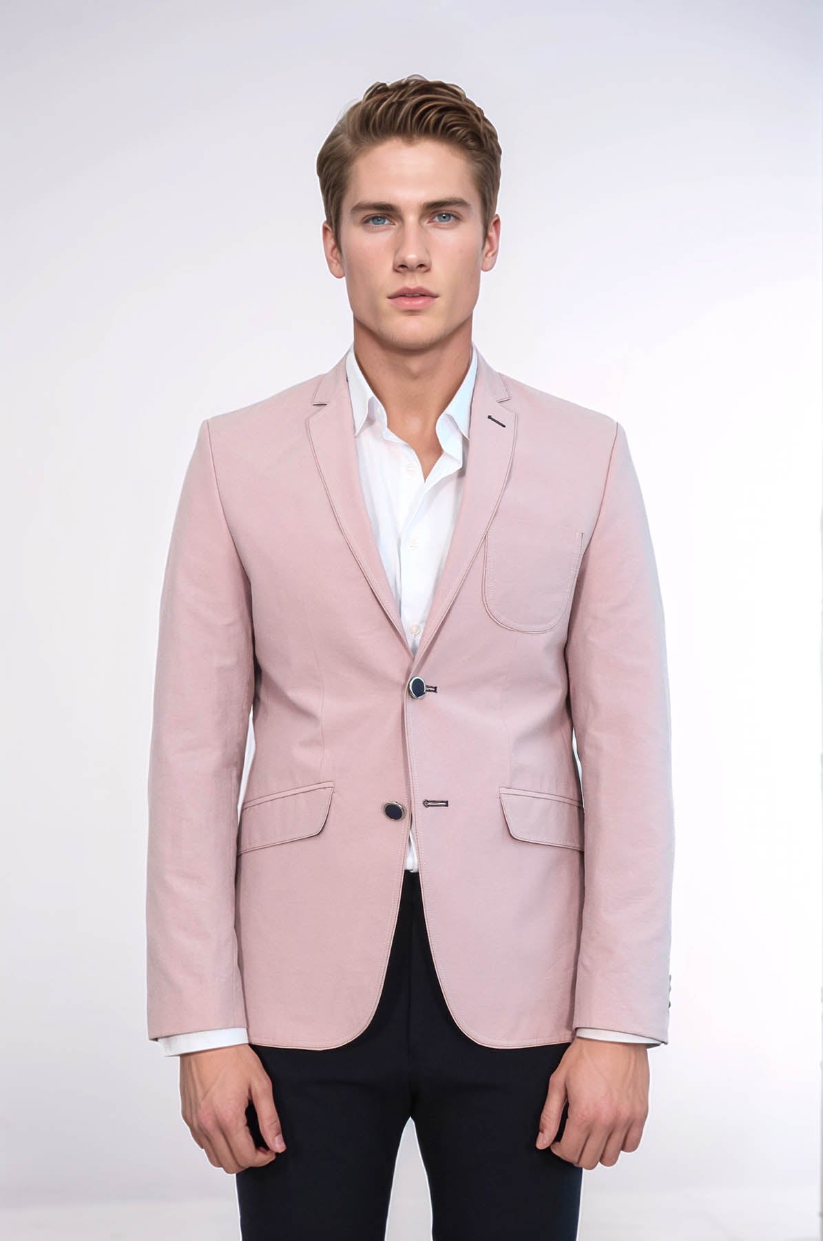 Patched Light Pink Blazer
