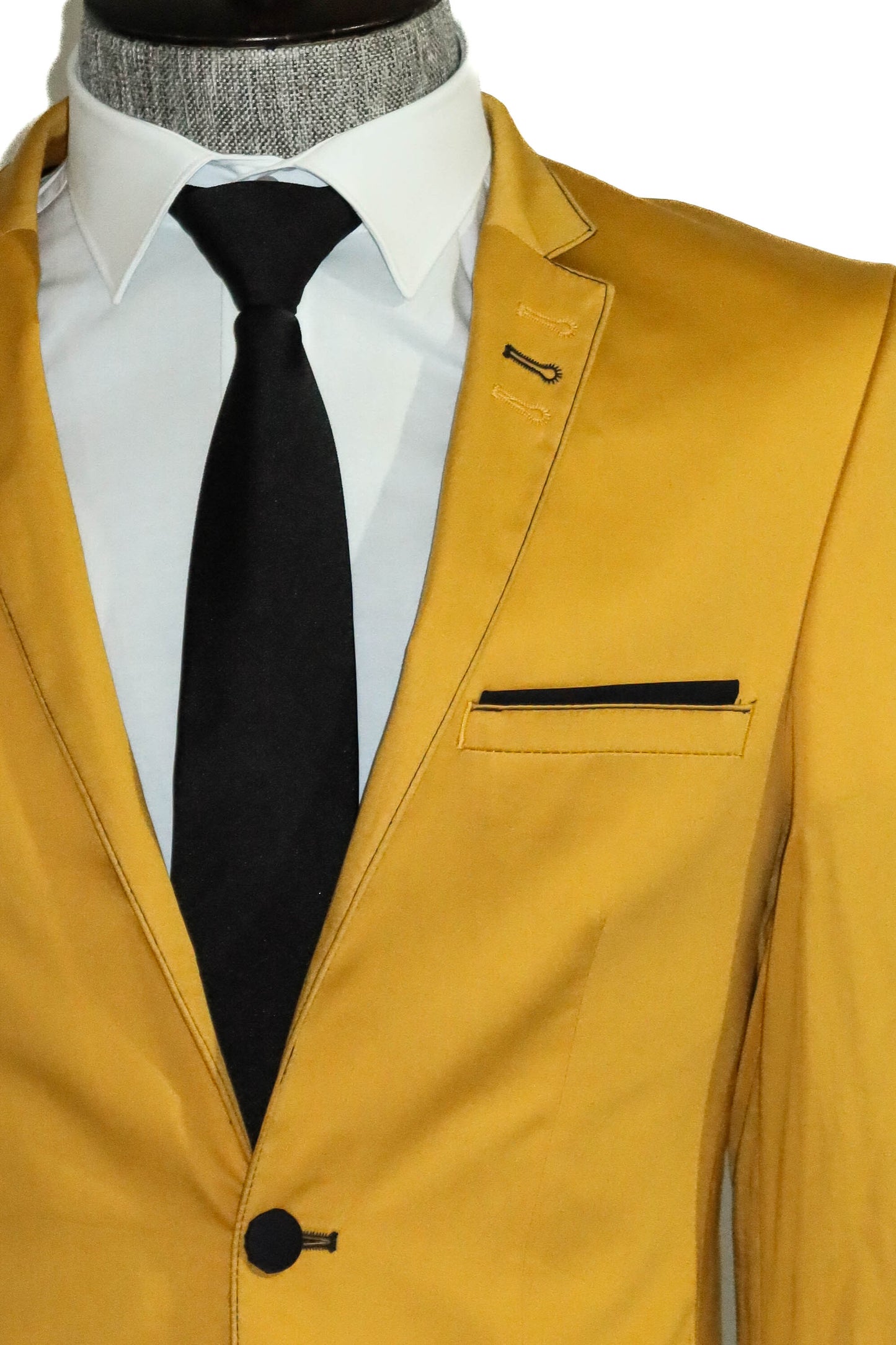 KOALA SYDNEY Single Button Collar Garni Tippet Yellow Jacket-Wessi