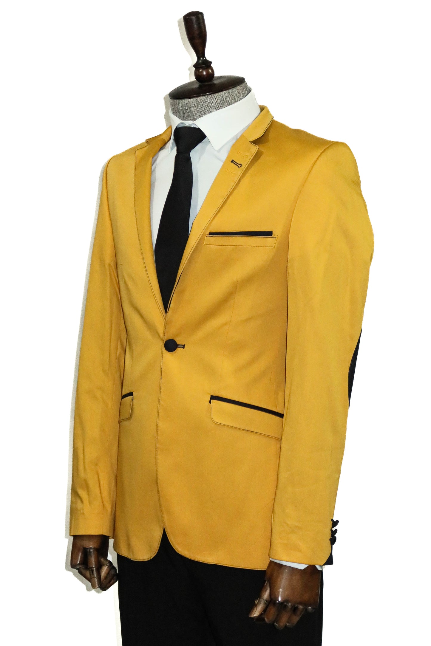 KOALA SYDNEY Single Button Collar Garni Tippet Yellow Jacket-Wessi