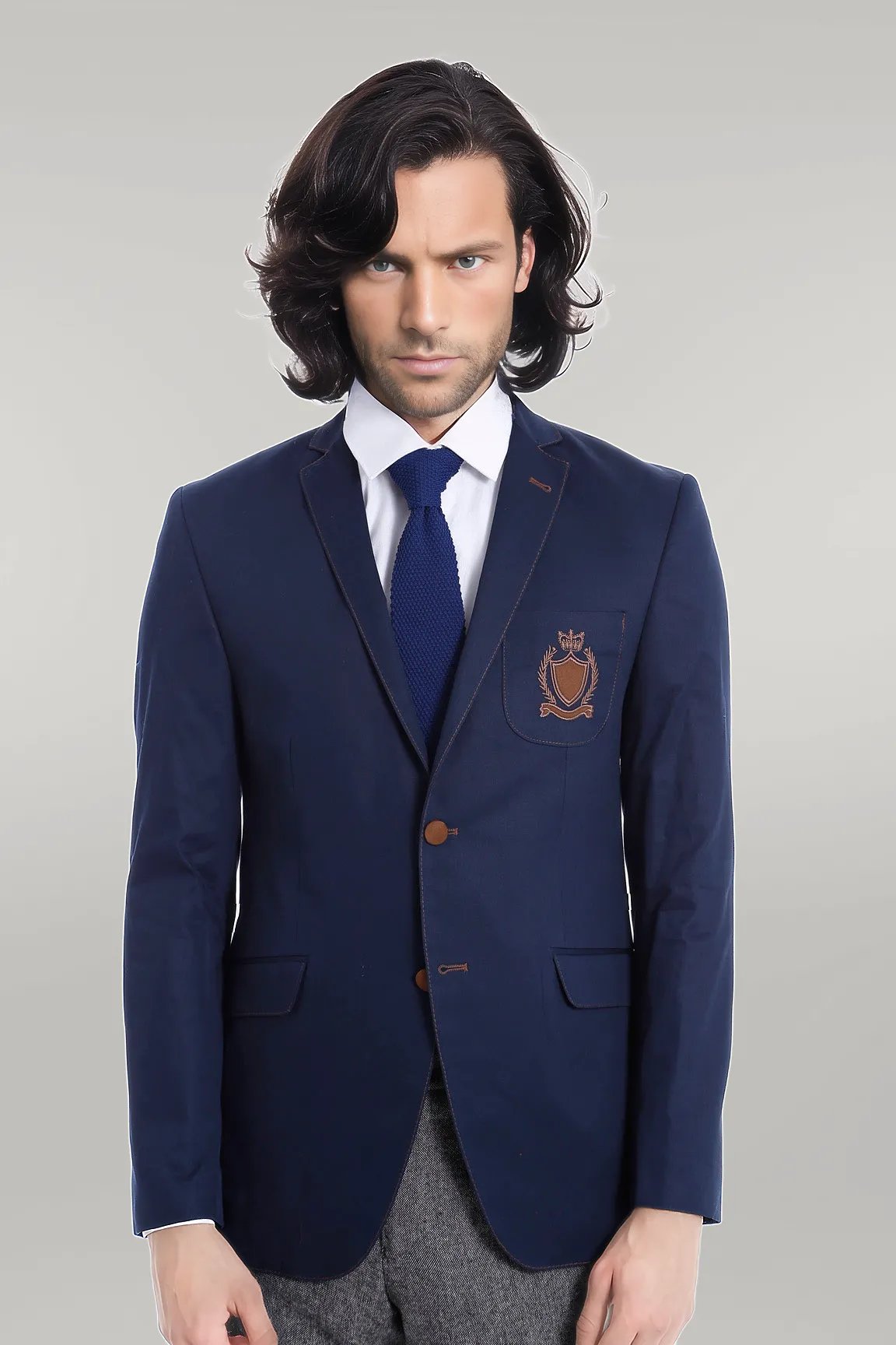 KOALA SYDNEY 2 Buttons 3 Pockets Crested Cotton Blue Jacket