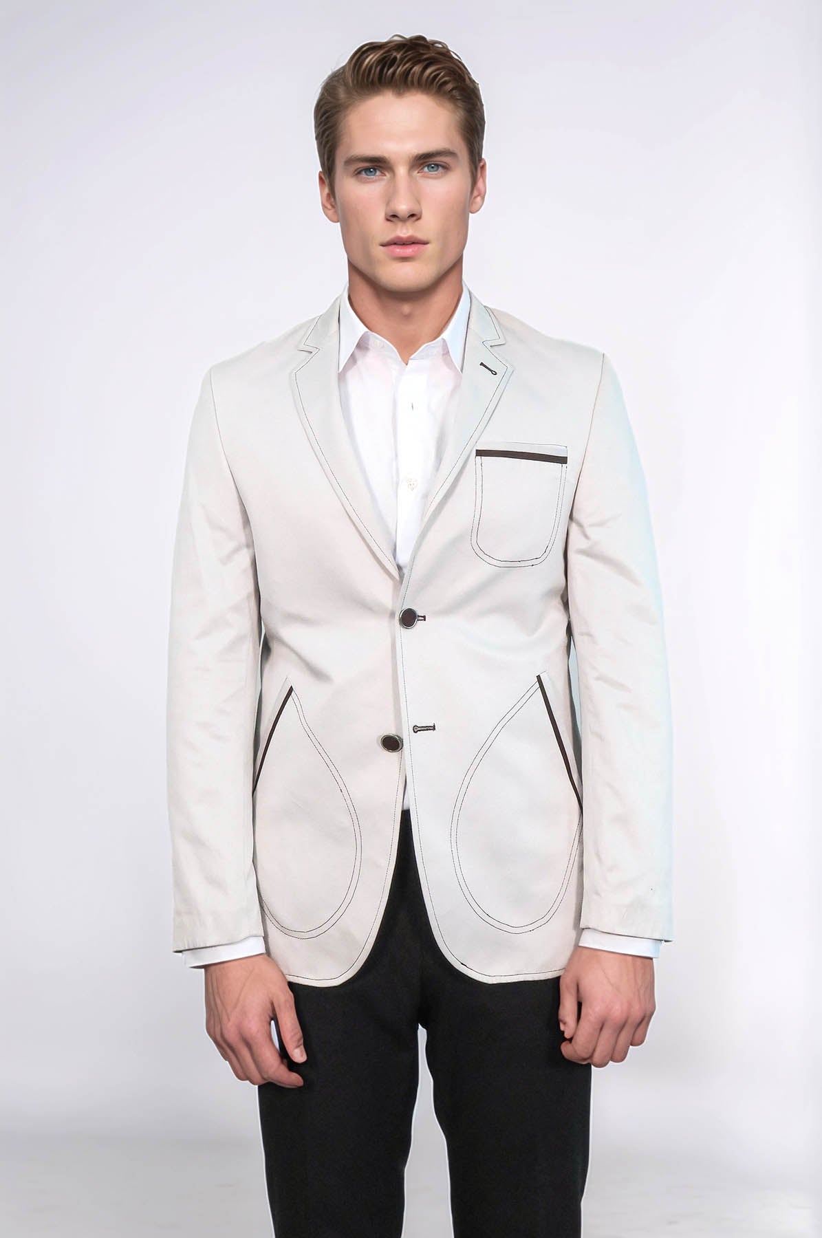 KOALA SYDNEY Grey Blazer With Patch Pockets
