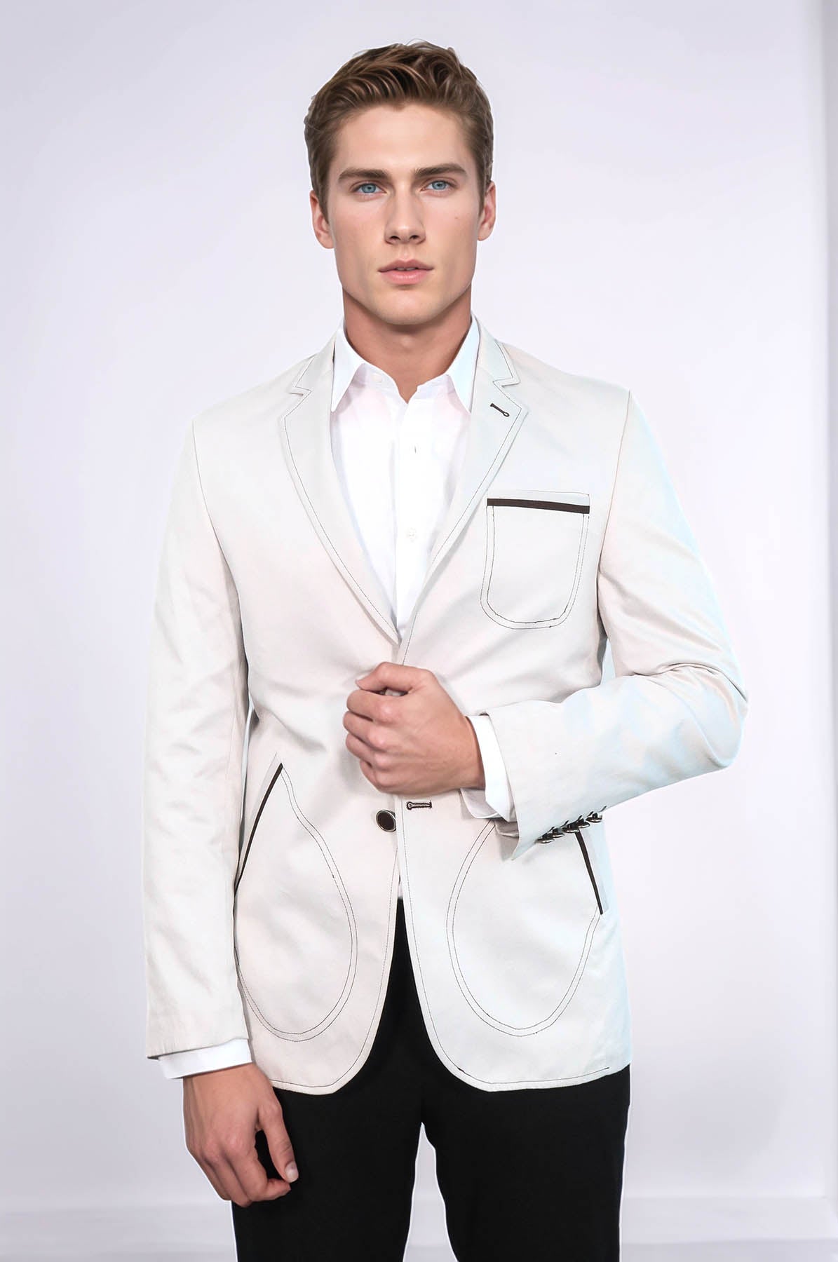 KOALA SYDNEY Grey Blazer With Patch Pockets