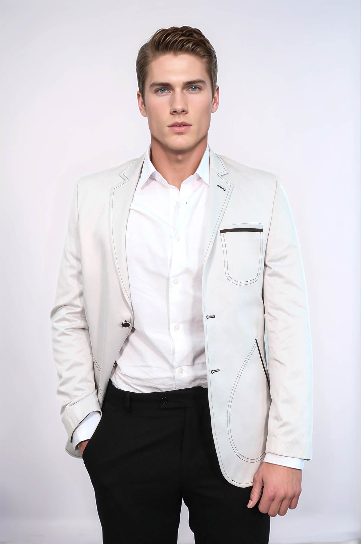 KOALA SYDNEY Grey Blazer With Patch Pockets
