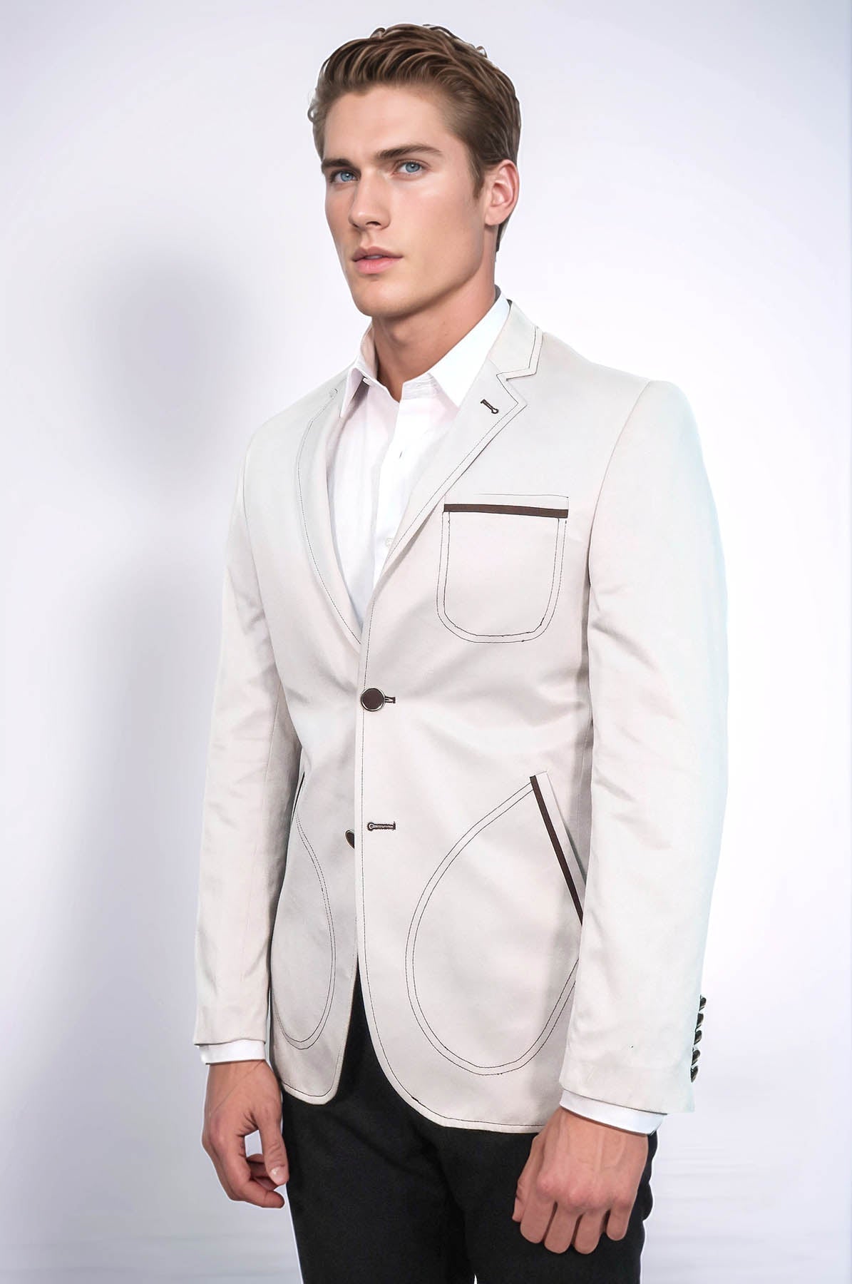 KOALA SYDNEY Grey Blazer With Patch Pockets