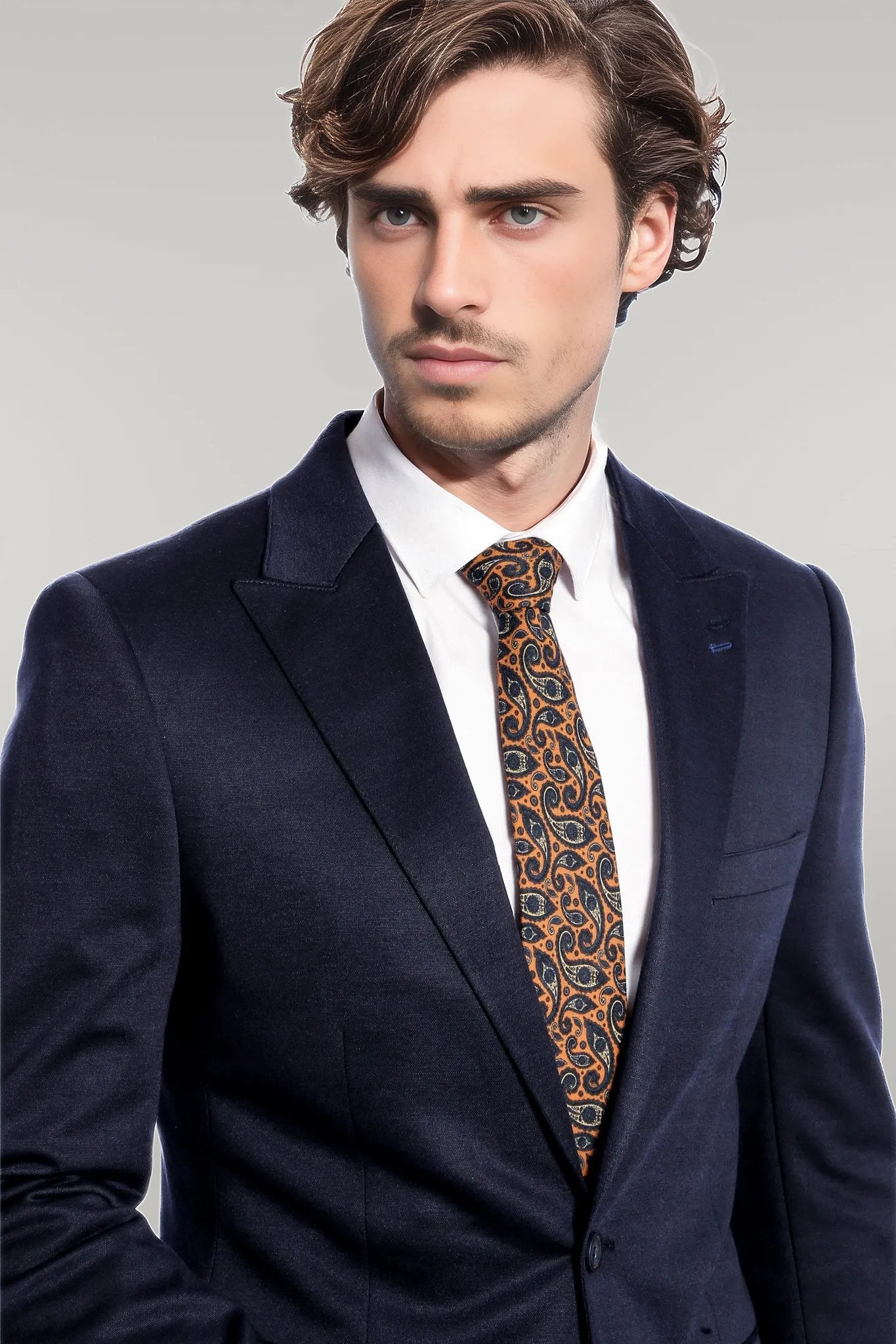 KOALA SYDNEY Navy Blue Plain Slim-Fit Jacket