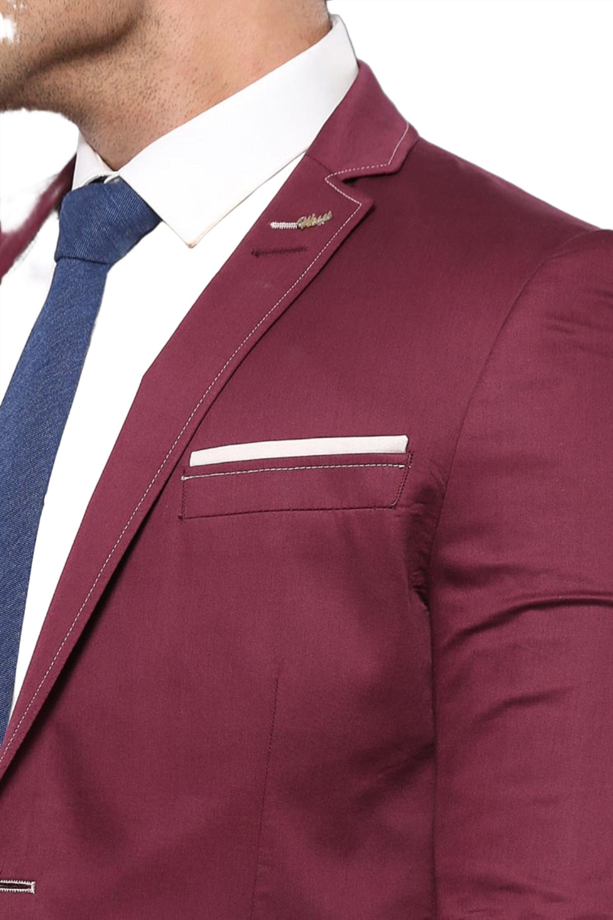 KOALA SYDNEY 2 Button Bag Pocket Burgundy Jacket-Wessi
