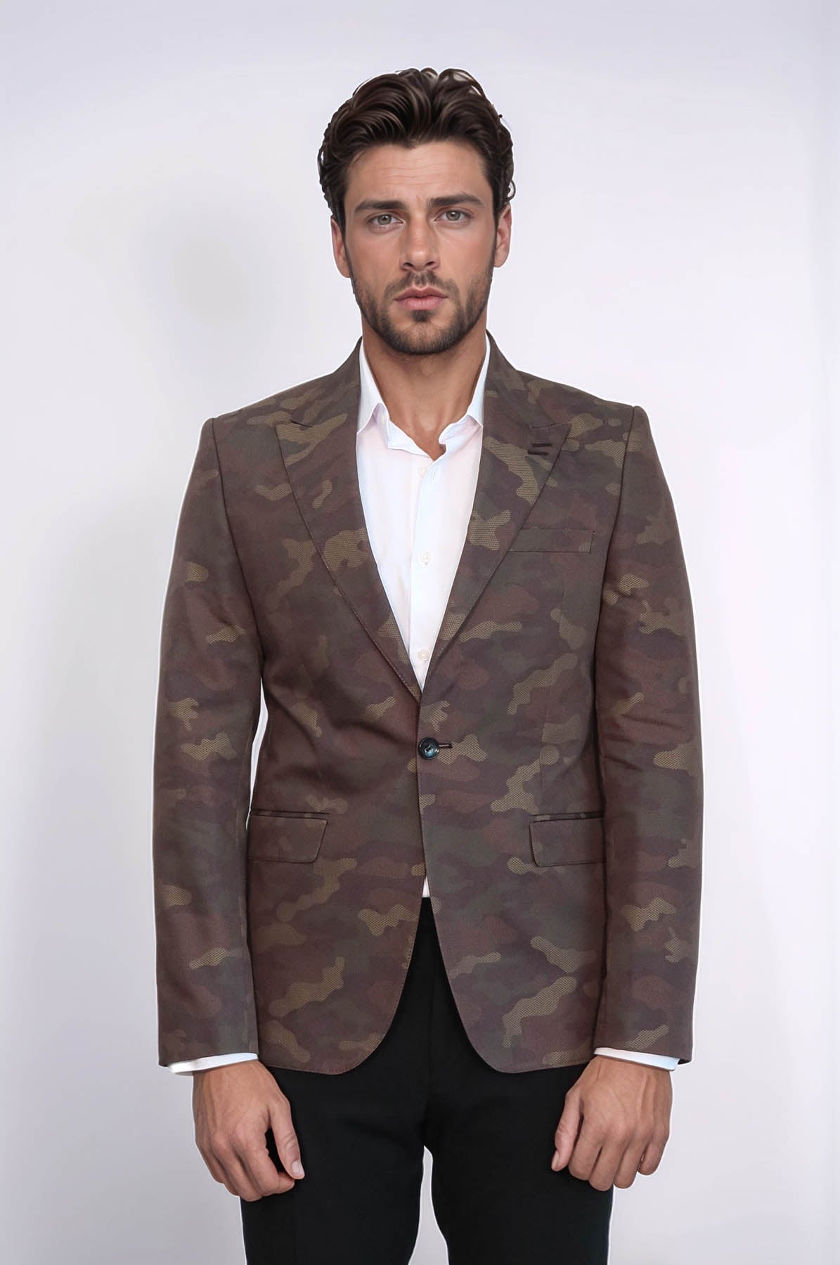 KOALA SYDNEY Single Button Camouflage Green Jacket-Wessi