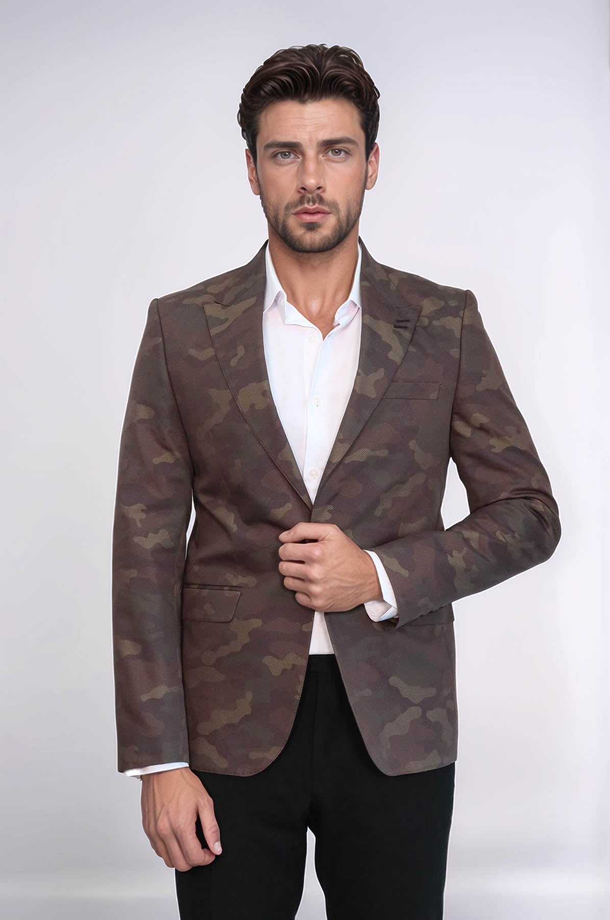 KOALA SYDNEY Single Button Camouflage Green Jacket-Wessi