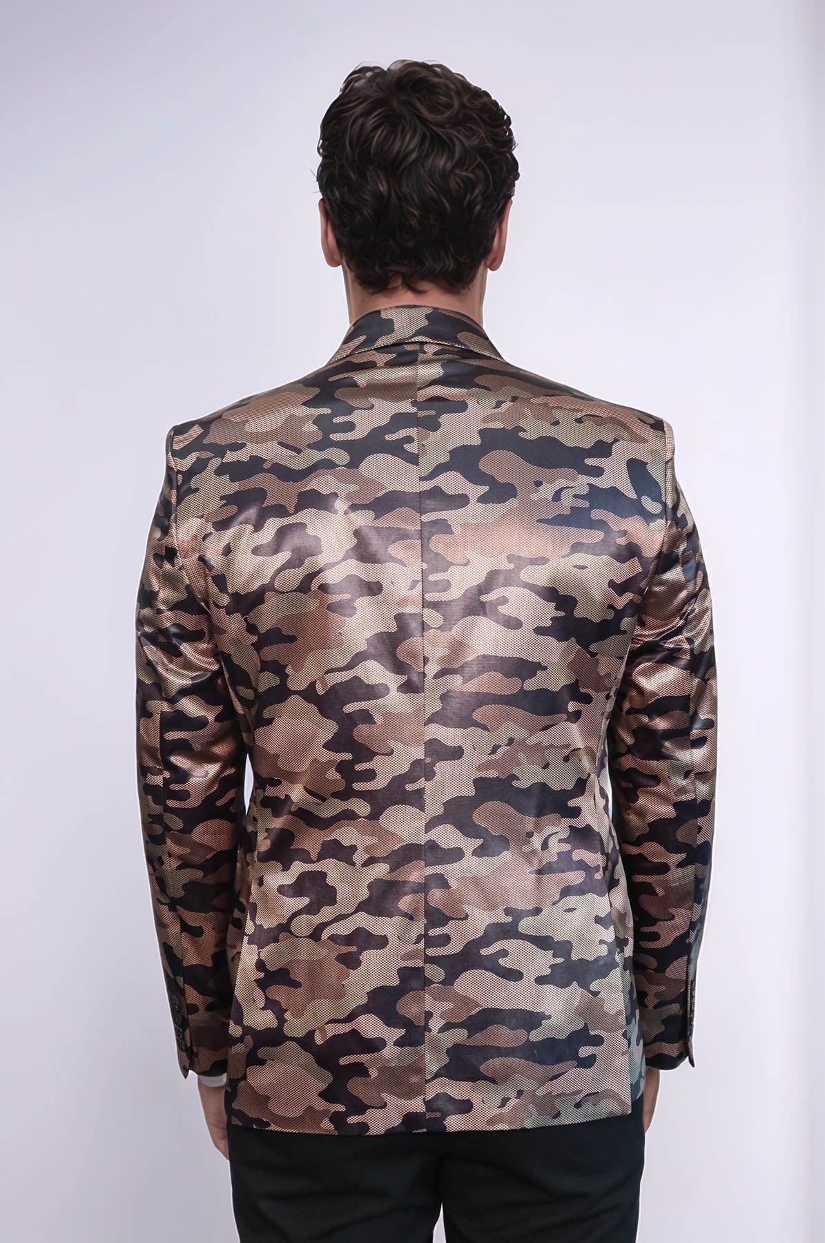 KOALA SYDNEY Single Button Camouflage Brown Jacket-Wessi