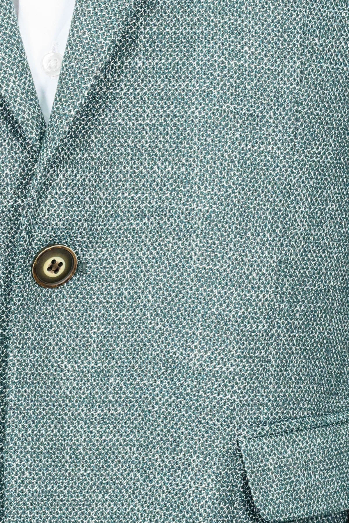 Self-Patterned Green Men's Blazer