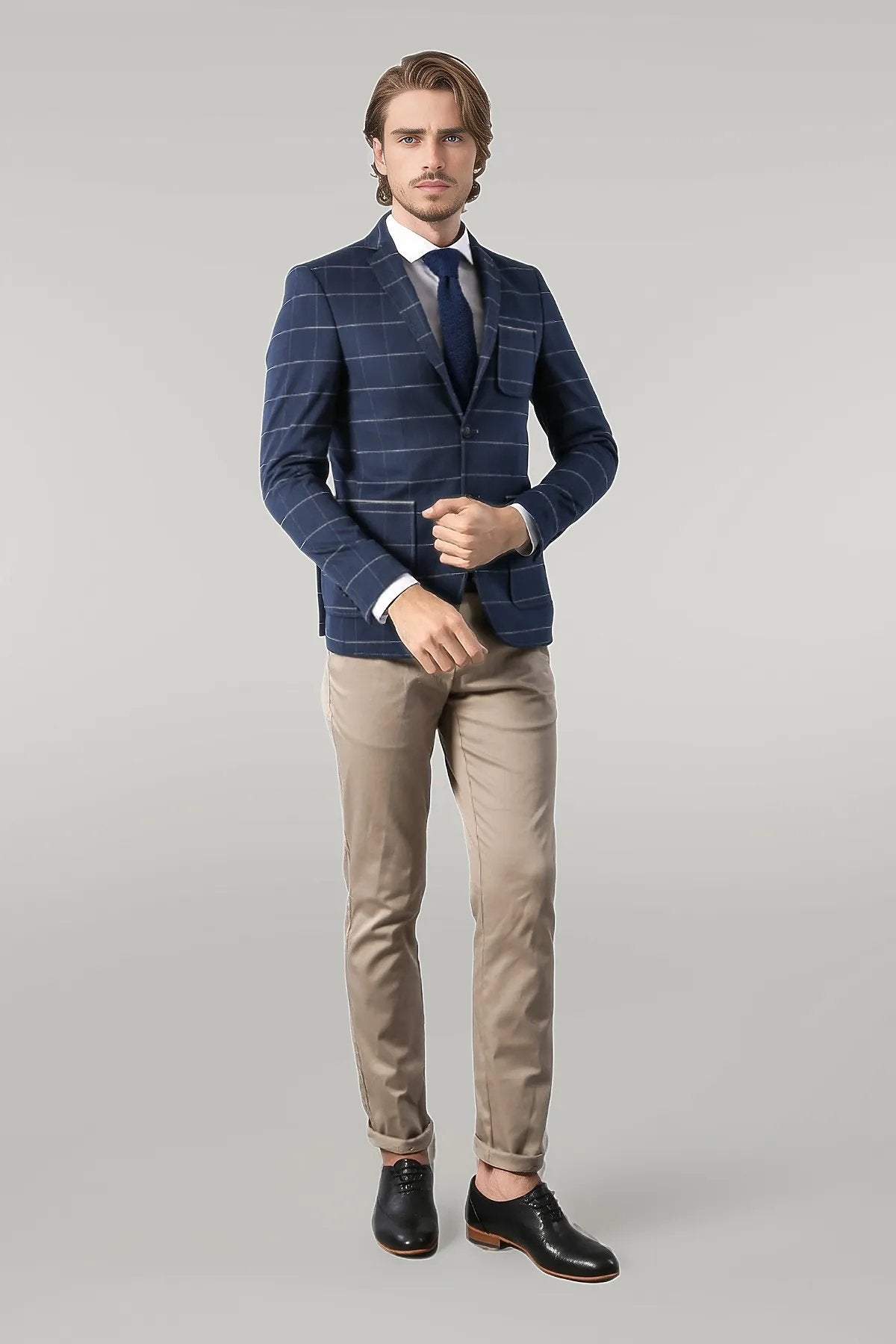 KOALA SYDNEY Modeled Slim Fit Navy Blue Jacket
