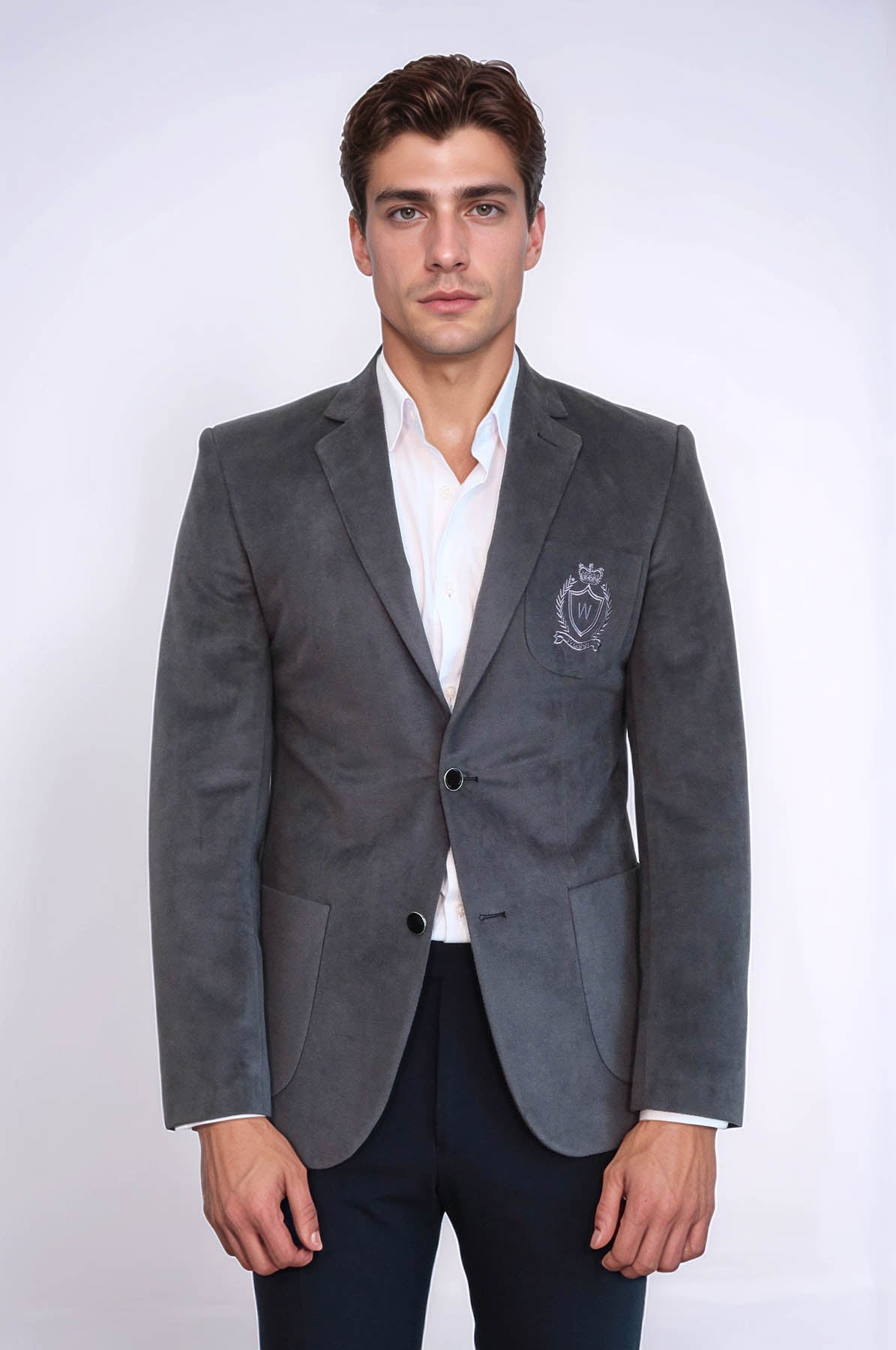 KOALA SYDNEY Bag Pocket Rigging Velvet Grey Jacket-Wessi