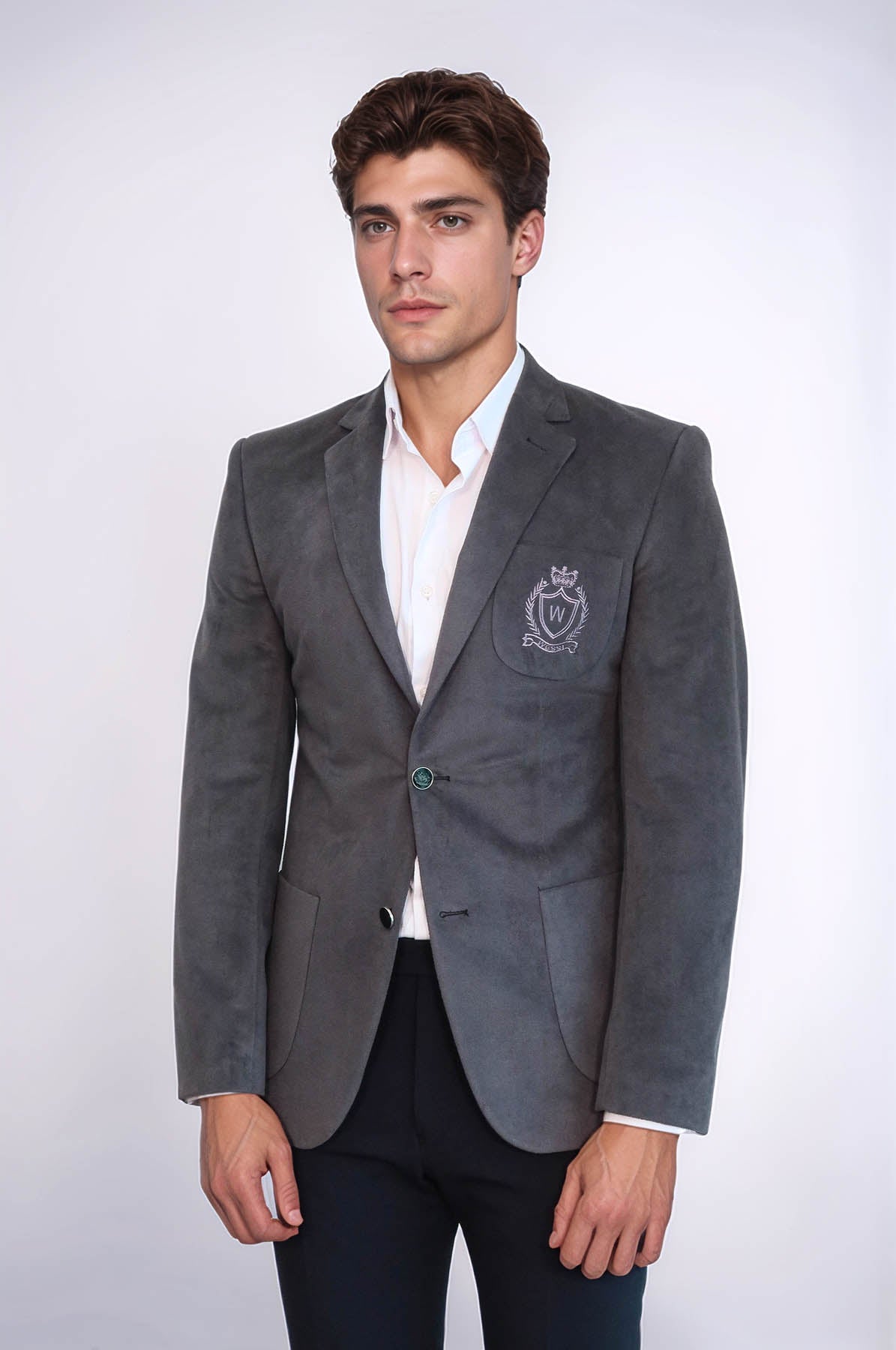 KOALA SYDNEY Bag Pocket Rigging Velvet Grey Jacket-Wessi